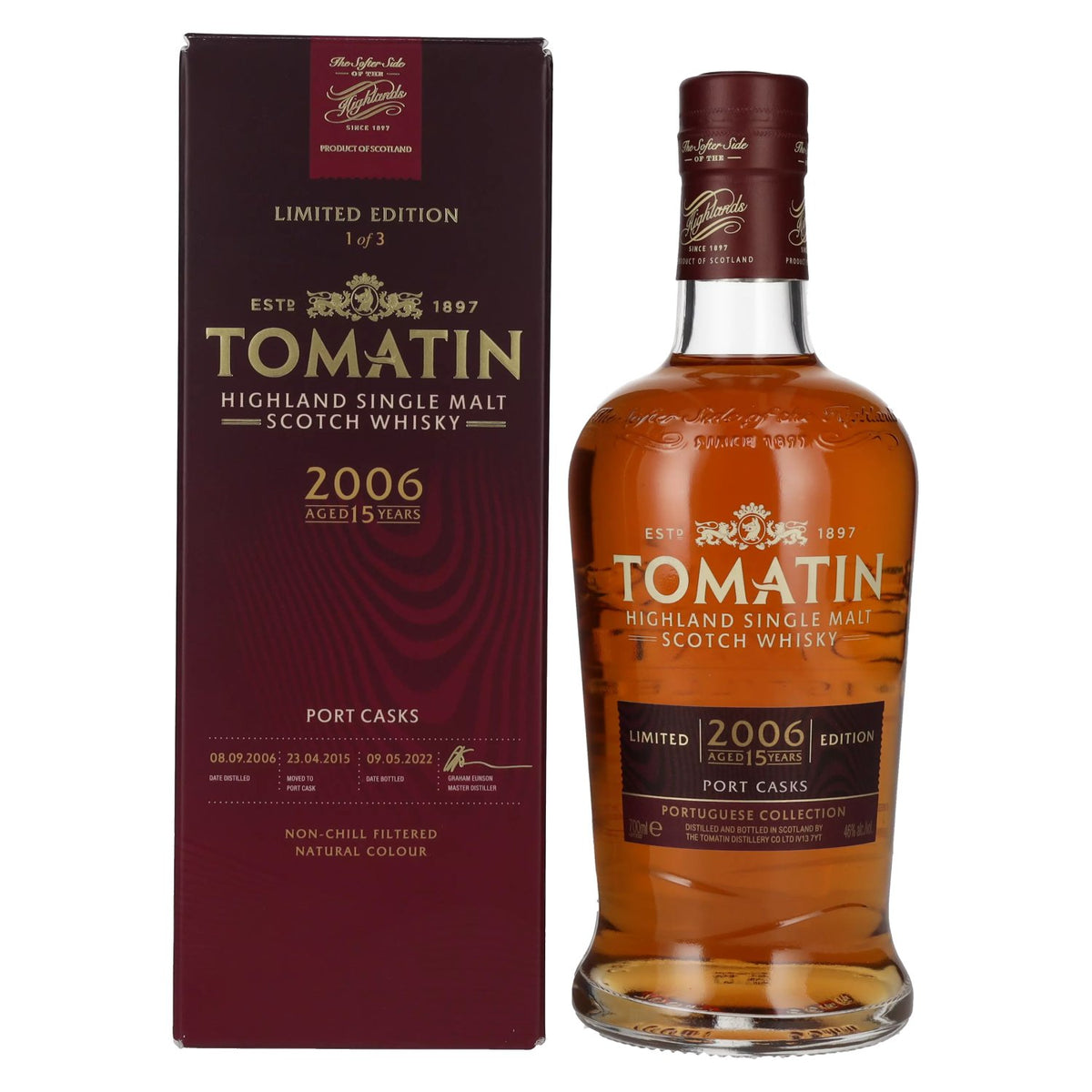 Tomatin 15 Years Old Portuguese Collection PORT CASKS 2006 46% Vol. 0.7l in gift box
