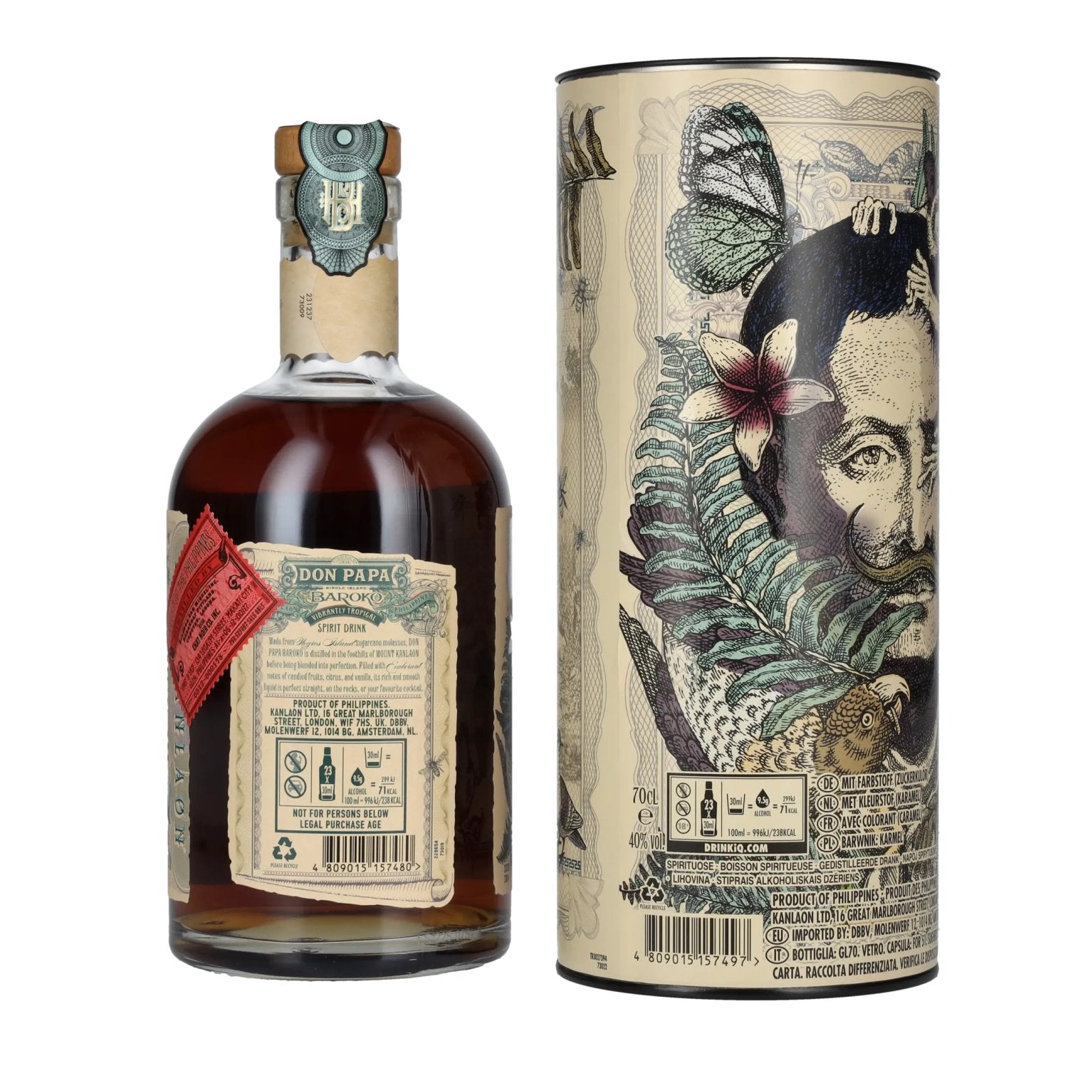 Don Papa BAROKO 40% Vol. 0.7l in Gift Box
