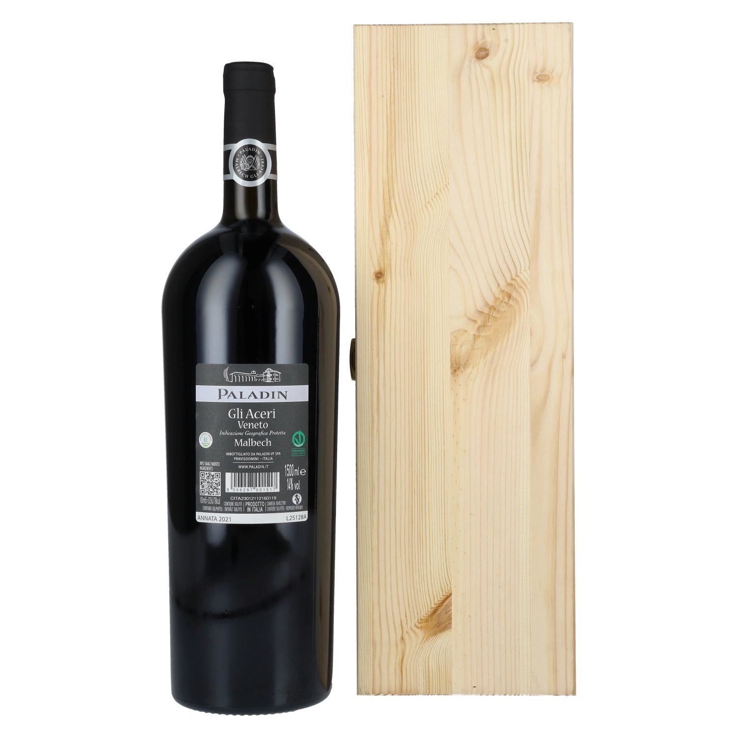 Paladin Malbech Gli Aceri IGP 2021 14% Vol. 1.5L in wooden box
