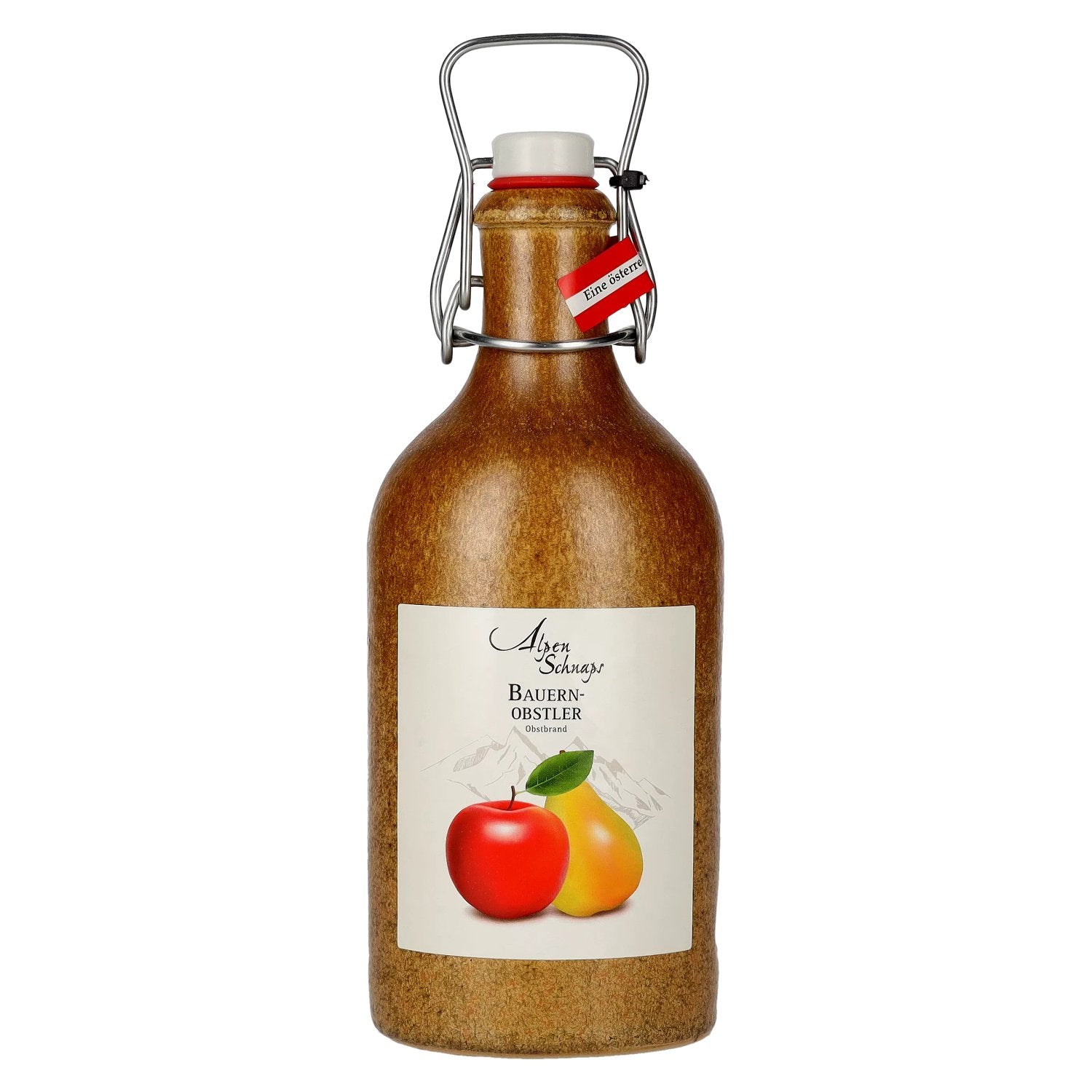 Nannerl Alpine Schnapps FARMER'S FRUIT BRANDY 38% Vol. 0.5l in a Clay Jug