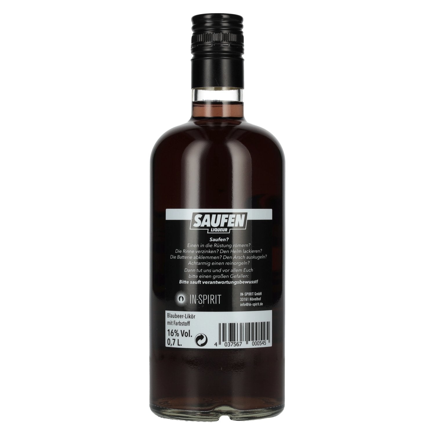 Saufen Liqueur Blaubeer-Likör 16% Vol. 0,7l