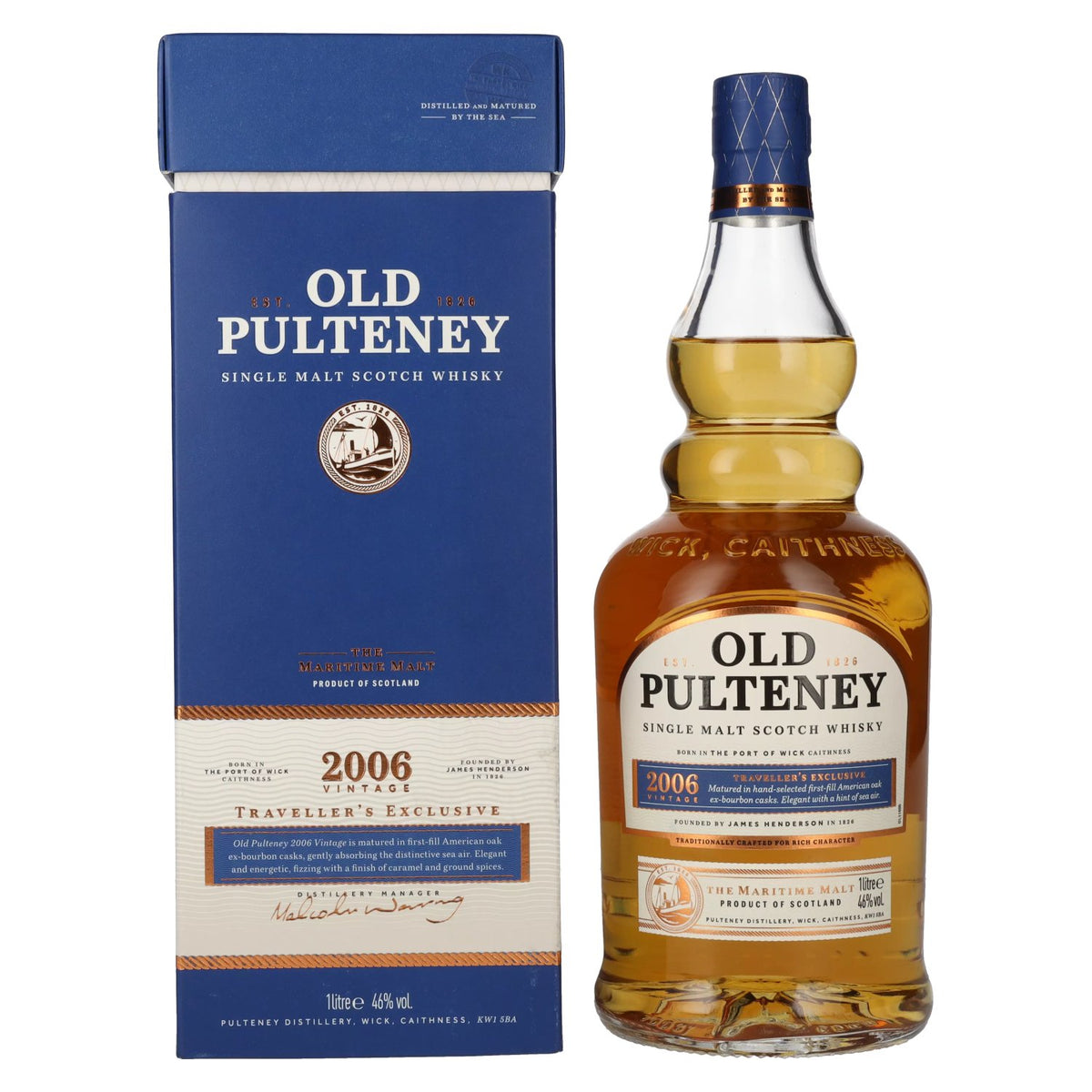 Old Pulteney TRAVELLER'S EXCLUSIVE Vintage 2006 46% Vol. 1l in gift box