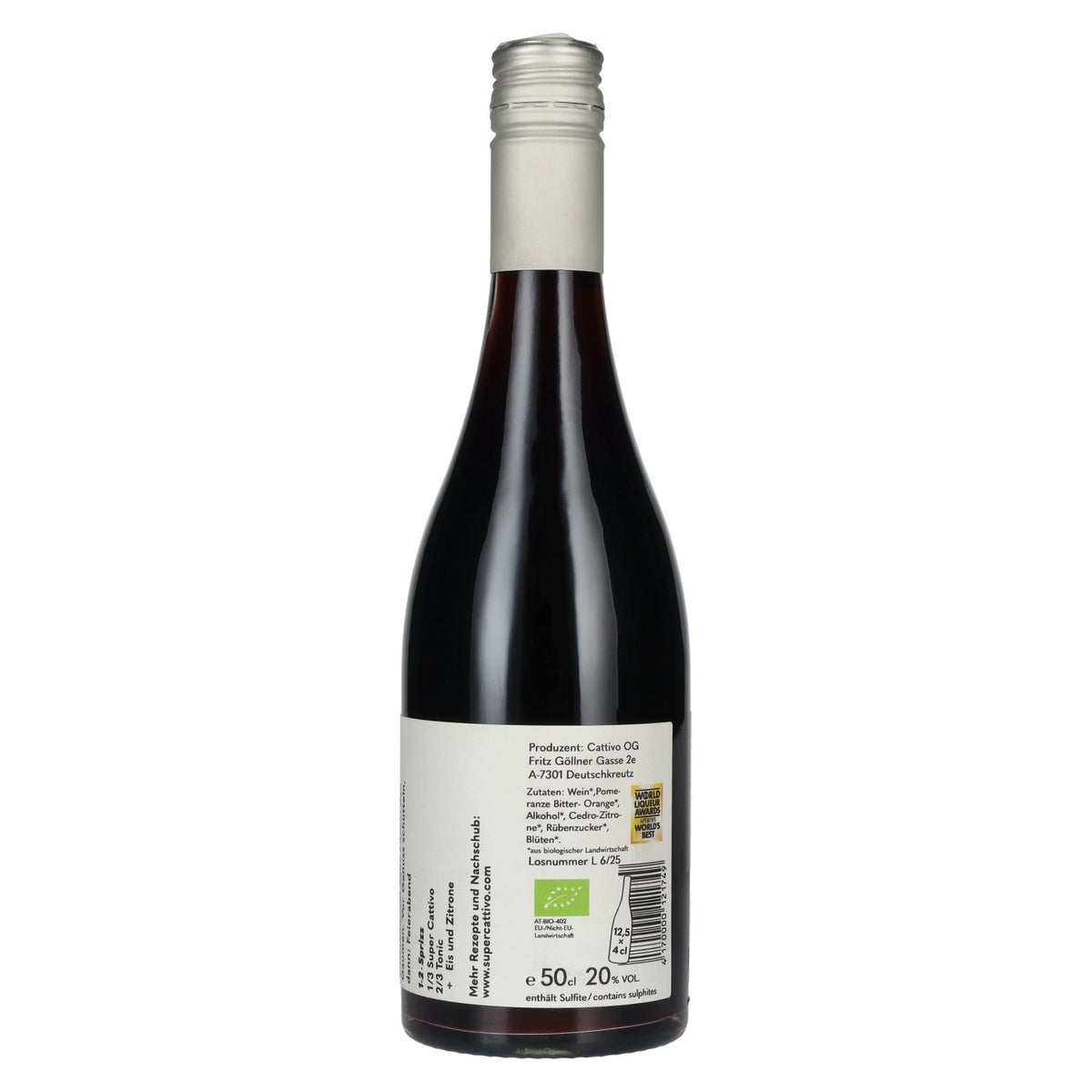 Super Cattivo Organic Bitter Orange Aperitif 20% Vol. 0.5l