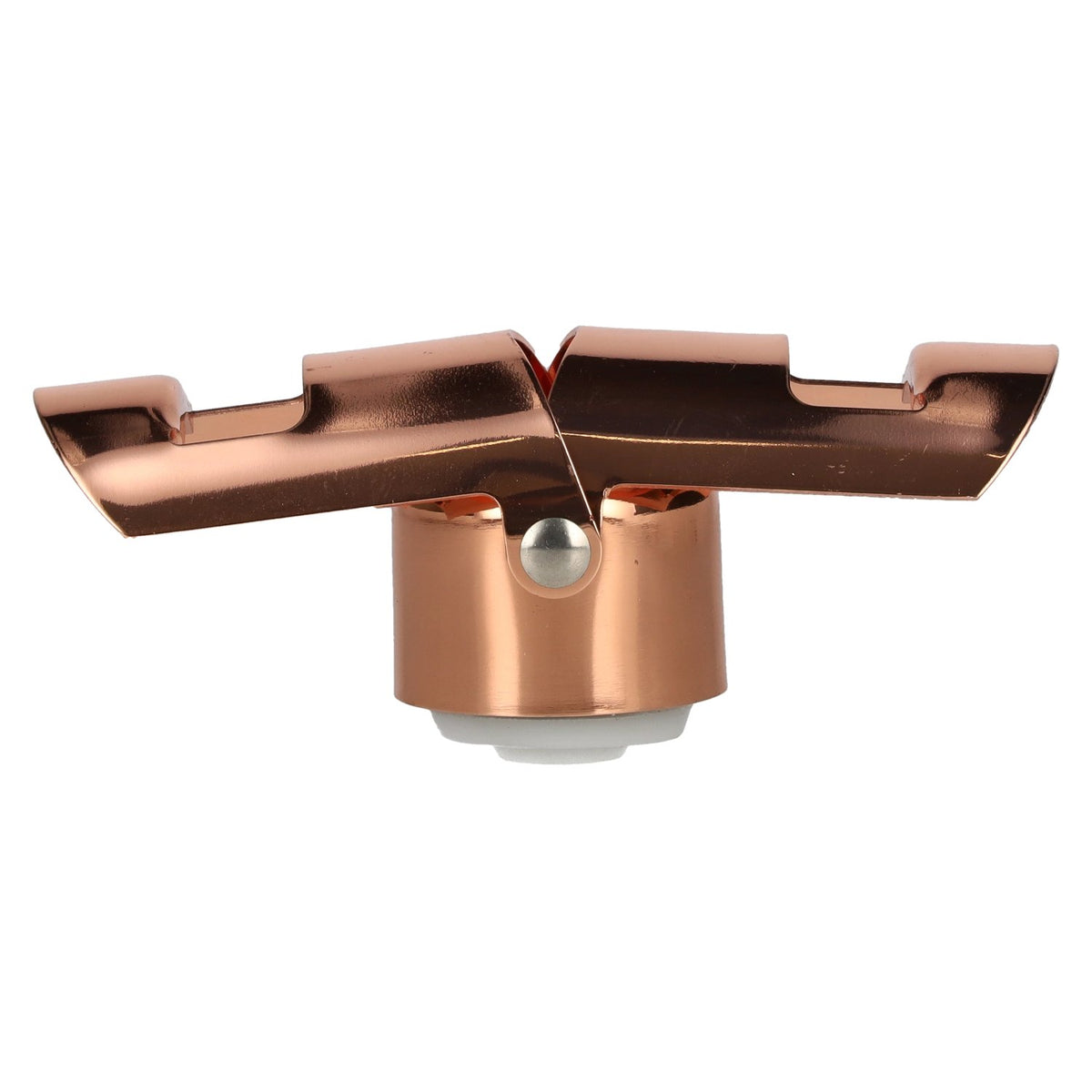 Copper champagne bottle stopper