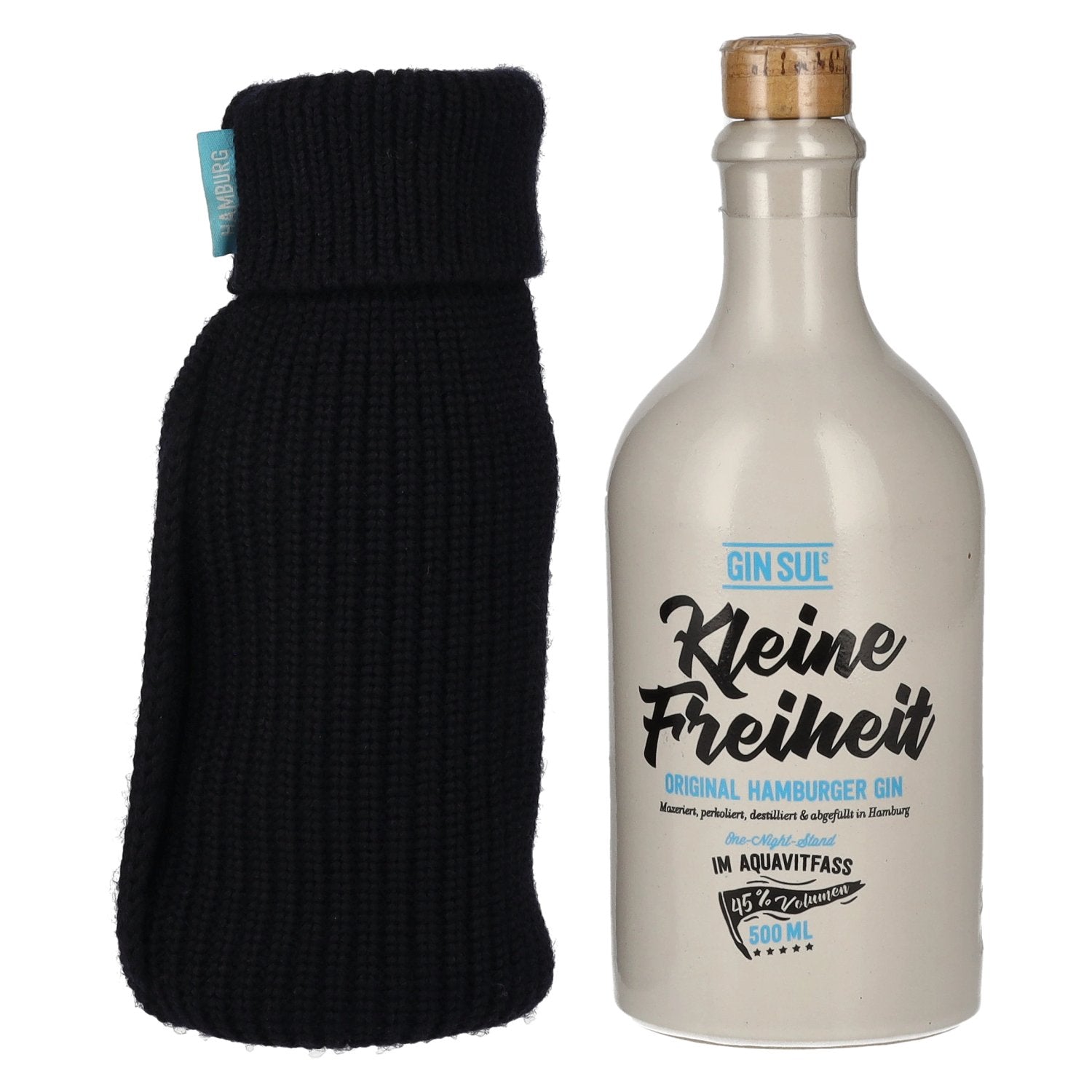 Gin Sul Kleine Freiheit Original Hamburg Gin 45% Vol. 0.5l with Second Skin Fabric Cover
