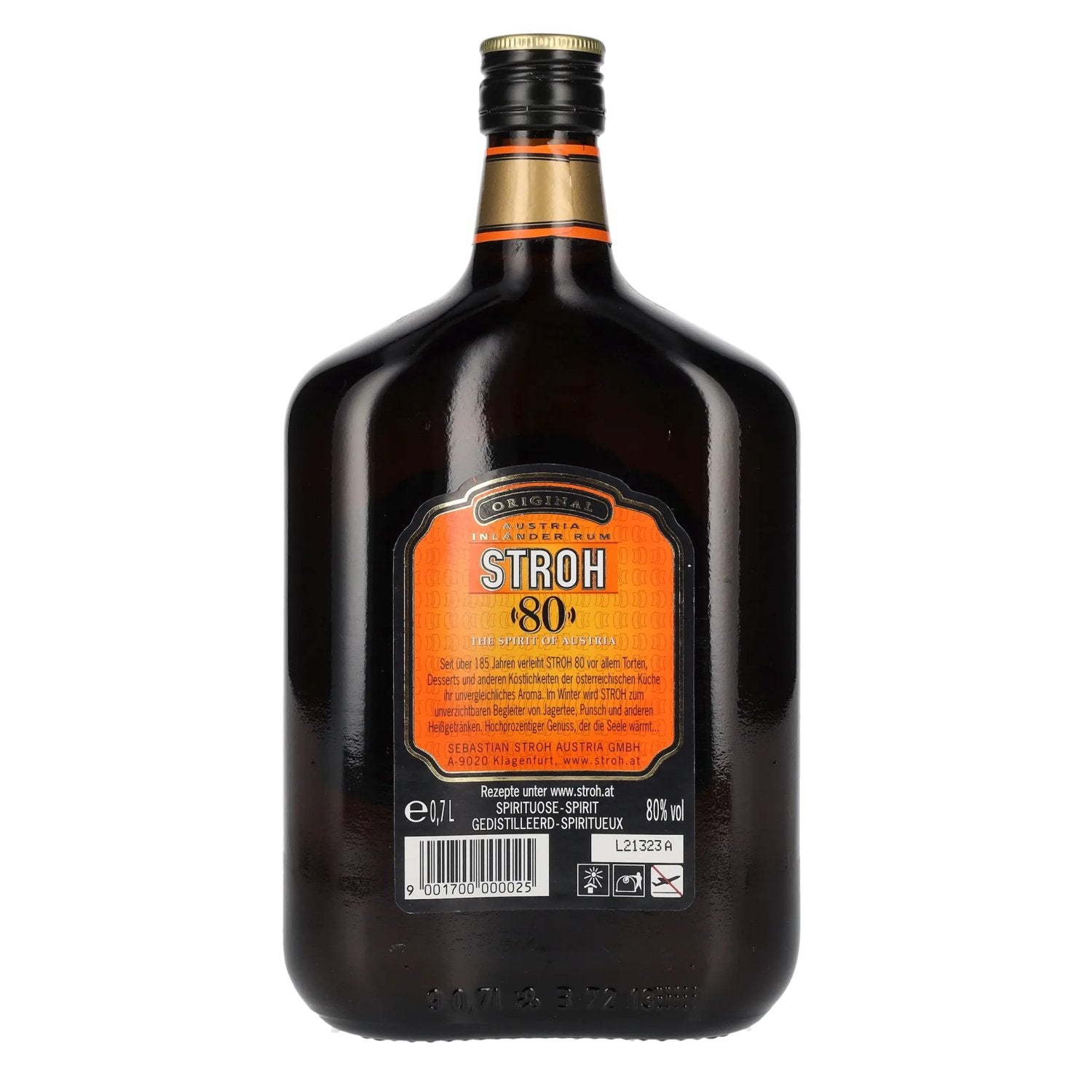 Stroh 80 Original Austria Inländer Rum 80% Vol. 0.7l