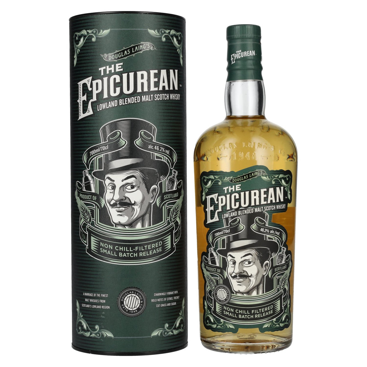 Douglas Laing THE EPICUREAN Lowland Blended Malt 46.2% Vol. 0.7l in Gift Box