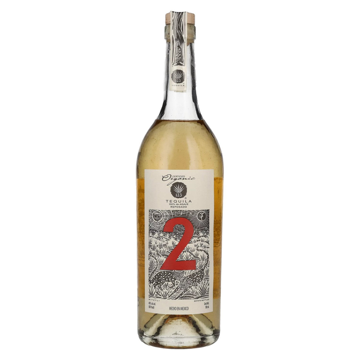 Tequila 123 DOS Reposado 100% Agave Organic 40% Vol. 0.7l