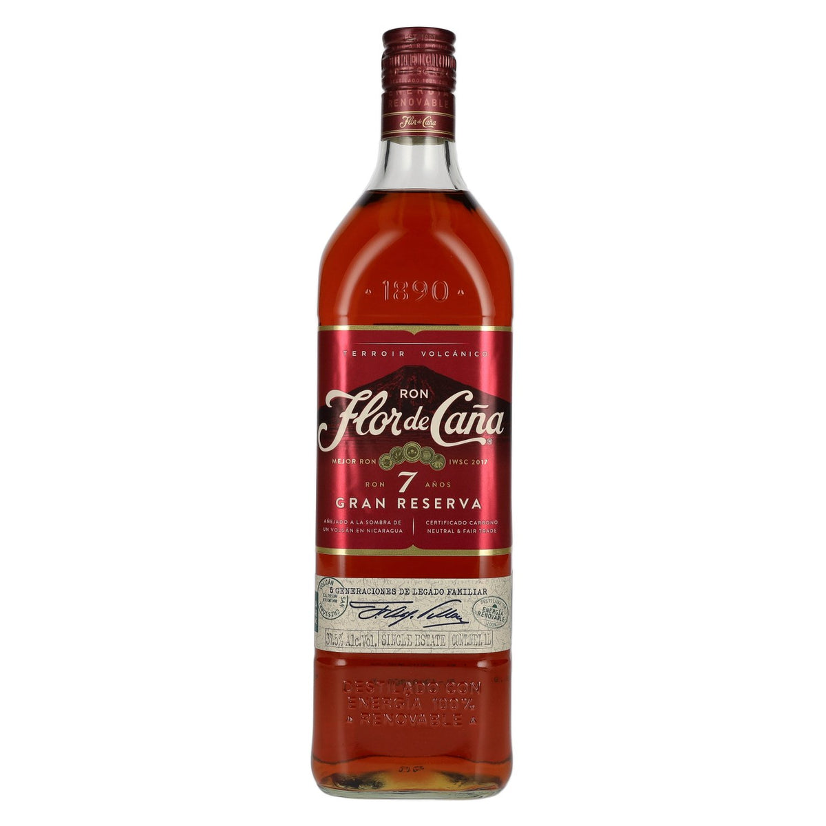 Flor de Caña 7 Years Old GRAN RESERVA Single Estate Rum 37,5% Vol. 1l