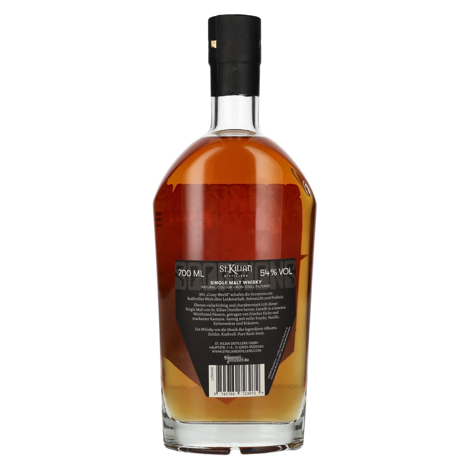St. Kilian SCORPIONS CRAZY WORLD Single Malt Whisky 54% Vol. 0,7l