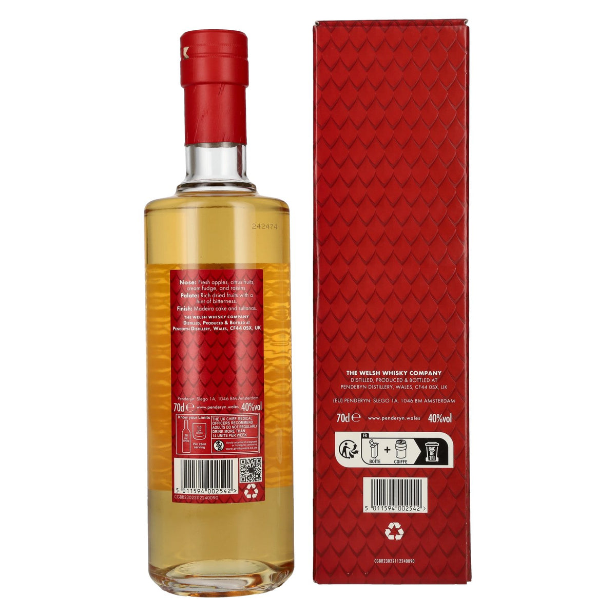 Penderyn LEGEND Single Malt Welsh Whisky 40% ABV, 0.7l, in a gift box