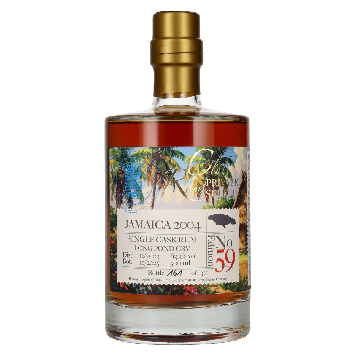 RUM CLUB PRIVATE SELECTION Jamaica Single Cask Rum Edition 59 2004 63.3% Vol. 0.5l