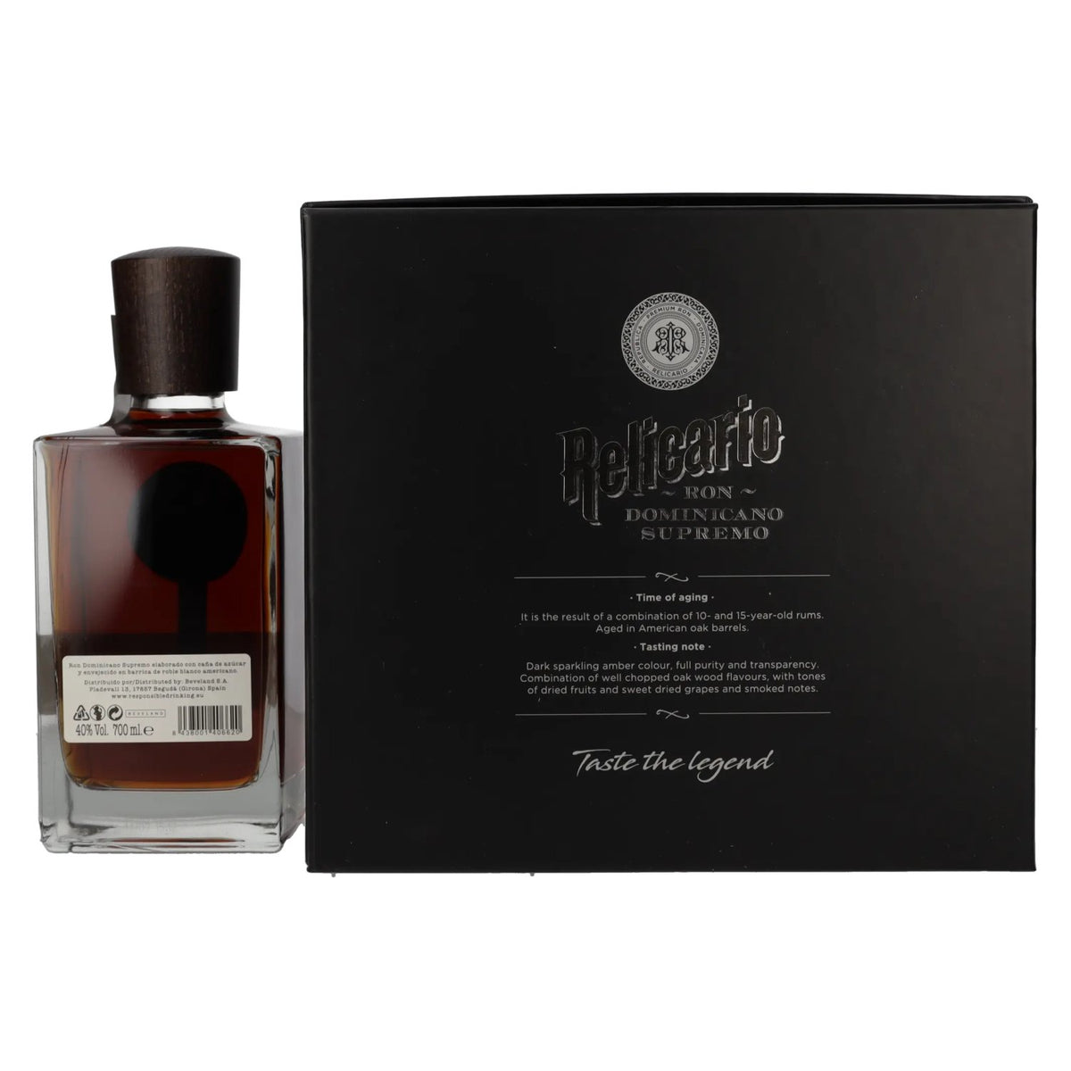 Relicario Ron Dominicano Supremo 40% Vol. 0.7L in Gift Box with Glass