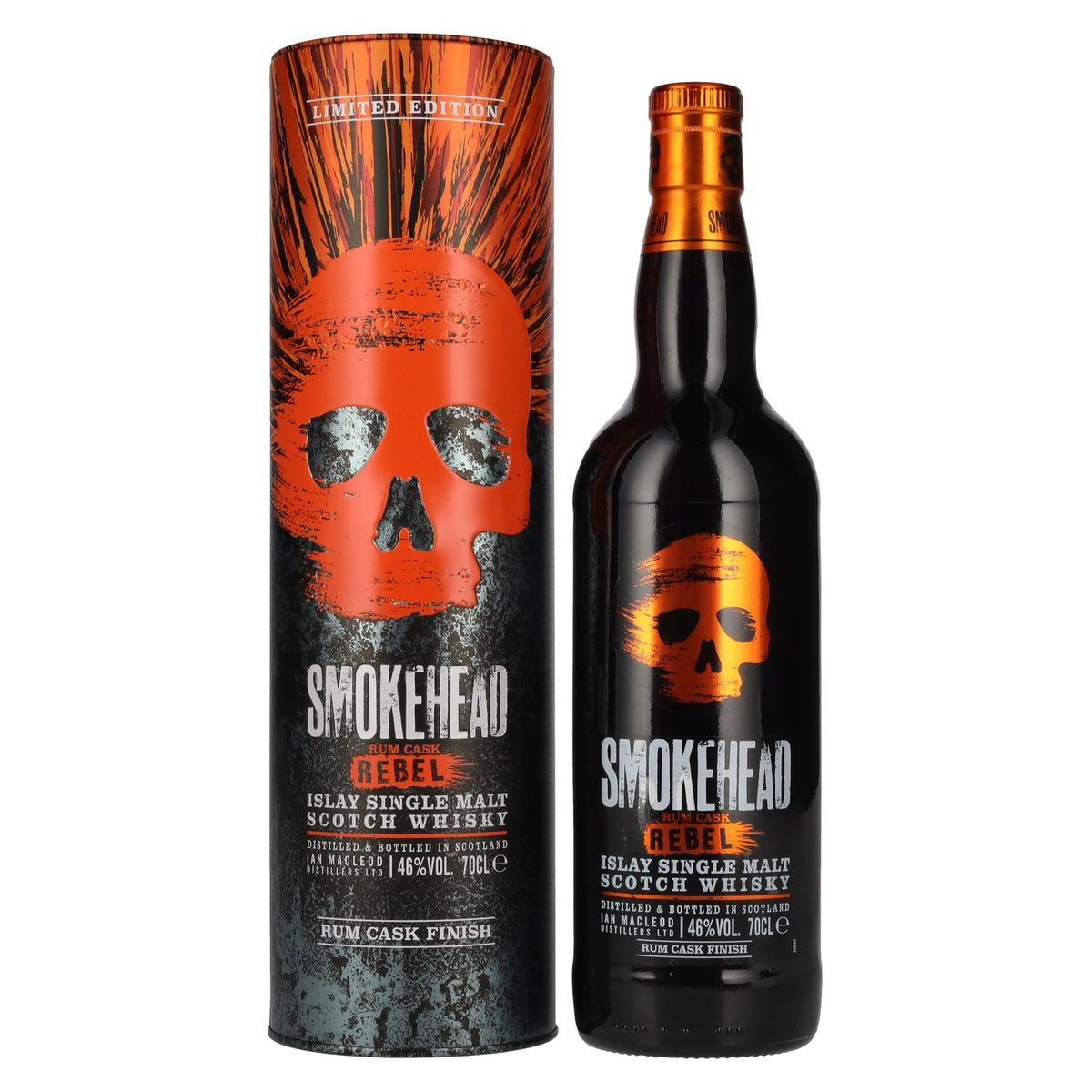 Smokehead RUM REBEL Islay Single Malt Scotch Whisky 46% Vol. 0.7L in Tin Box