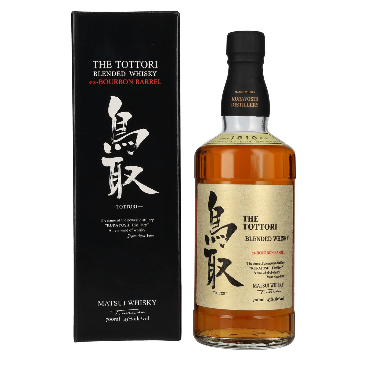 Matsui Whisky THE TOTTORI Blended Japanese Whisky BOURBON BARREL 43% Vol. 0.7l in gift box