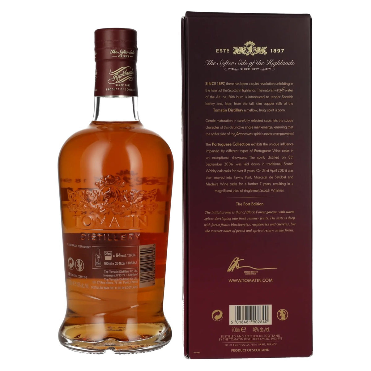 Tomatin 15 Years Old Portuguese Collection PORT CASKS 2006 46% Vol. 0.7l in gift box