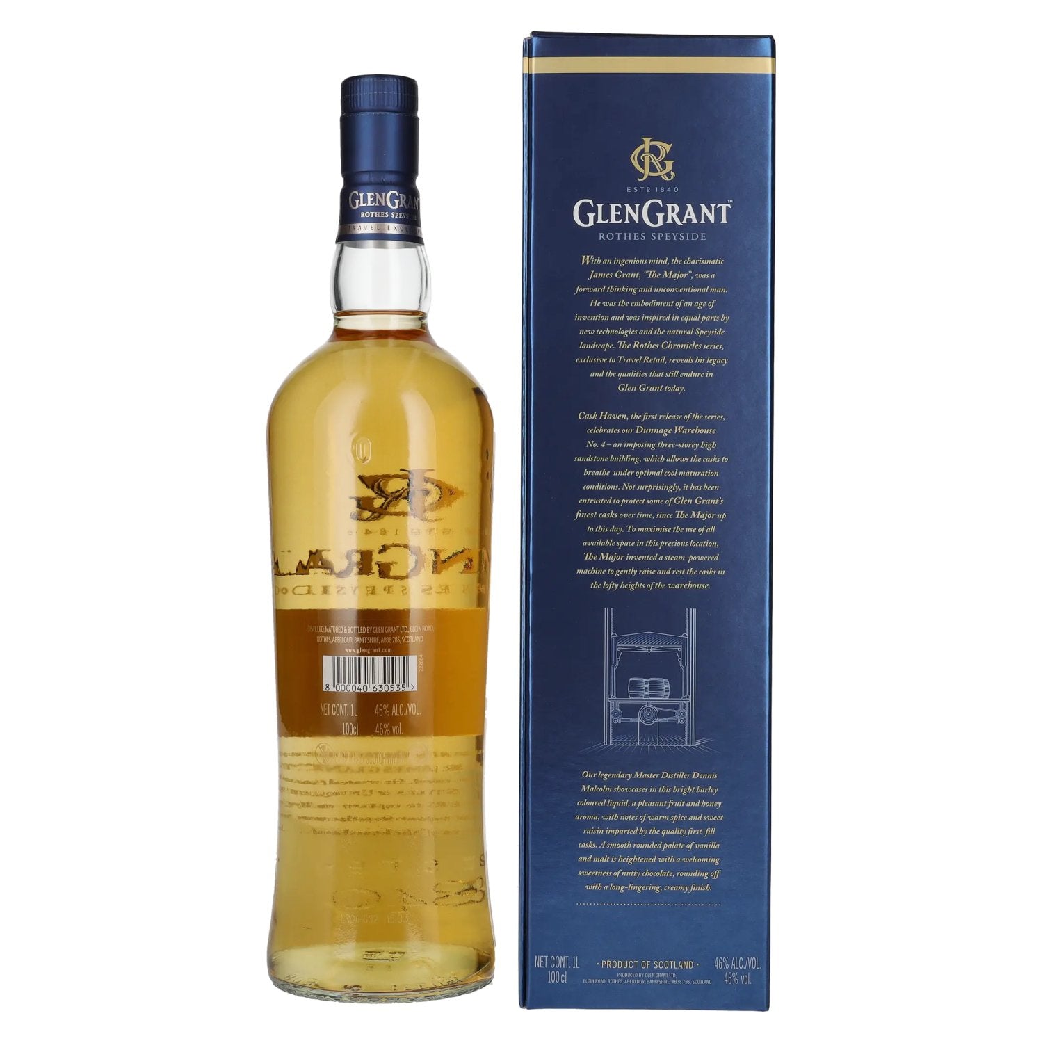 Glen Grant Rothes Chronicles Cask Haven Single Malt Scotch Whisky 46% Vol. 1L in gift box
