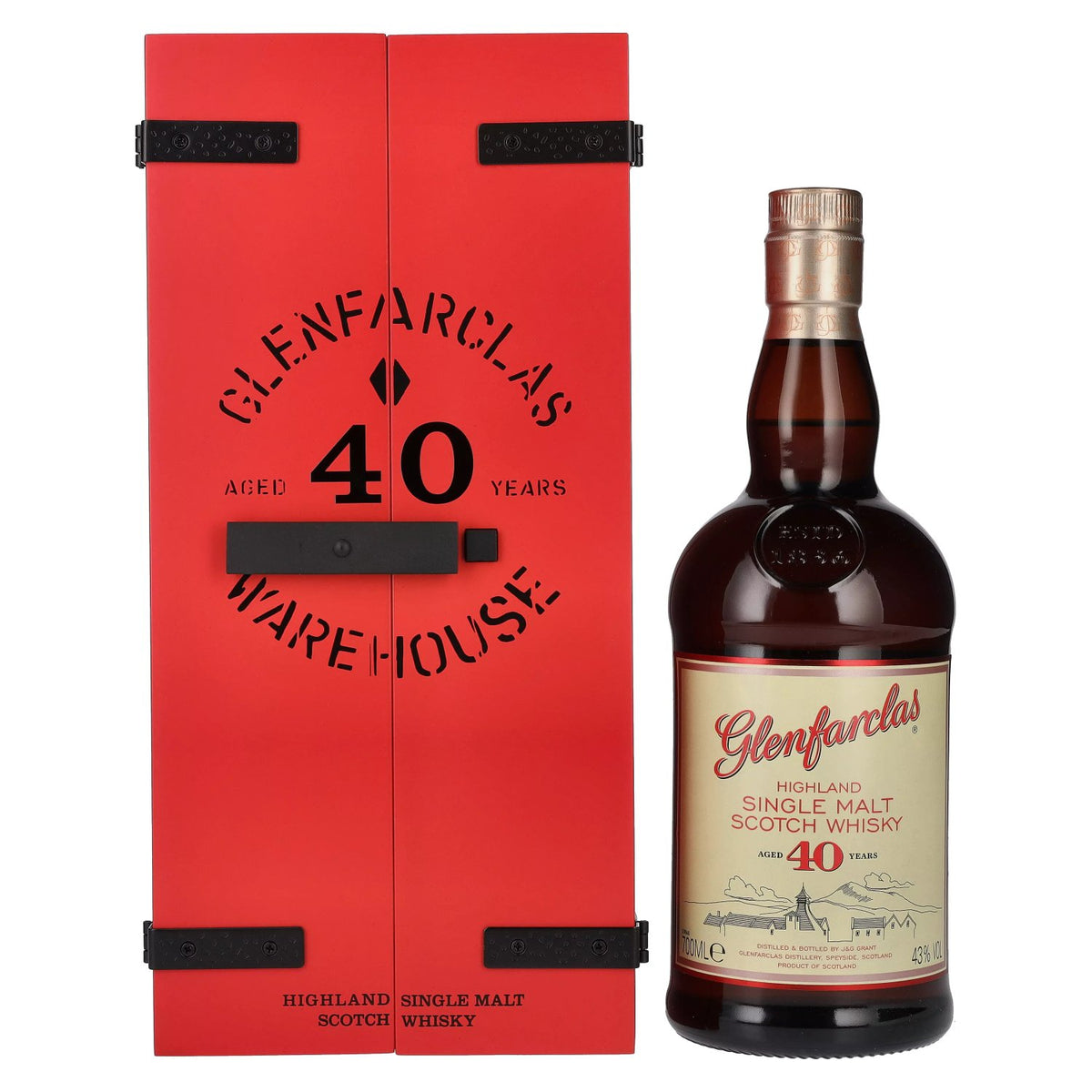 Glenfarclas 40 Years Old Highland Single Malt Scotch Whisky 43% Vol. 0.7l in Gift Box