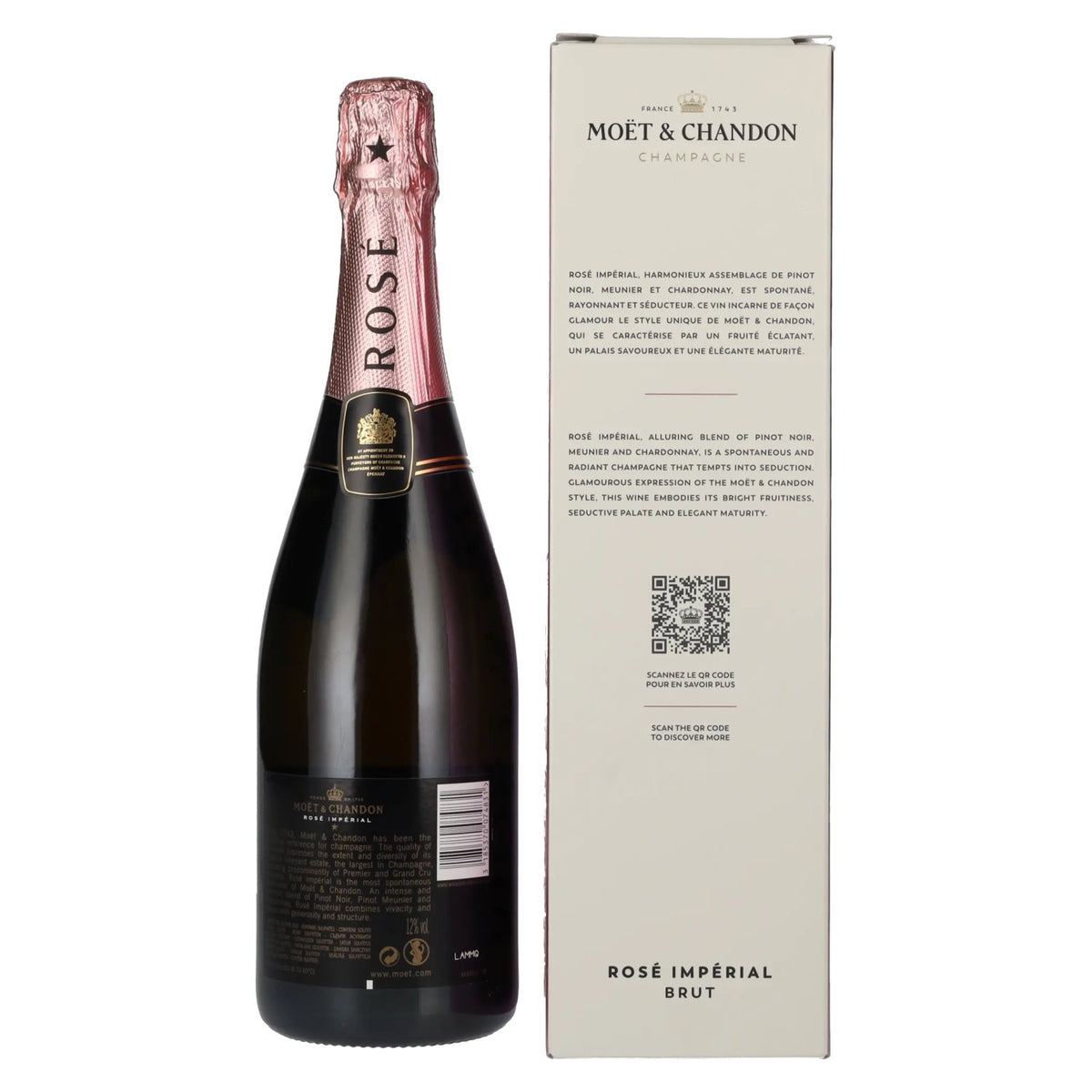 Moët &amp; Chandon Champagne ROSÉ IMPÉRIAL Brut Love 12% vol. 0.75 l in a gift box