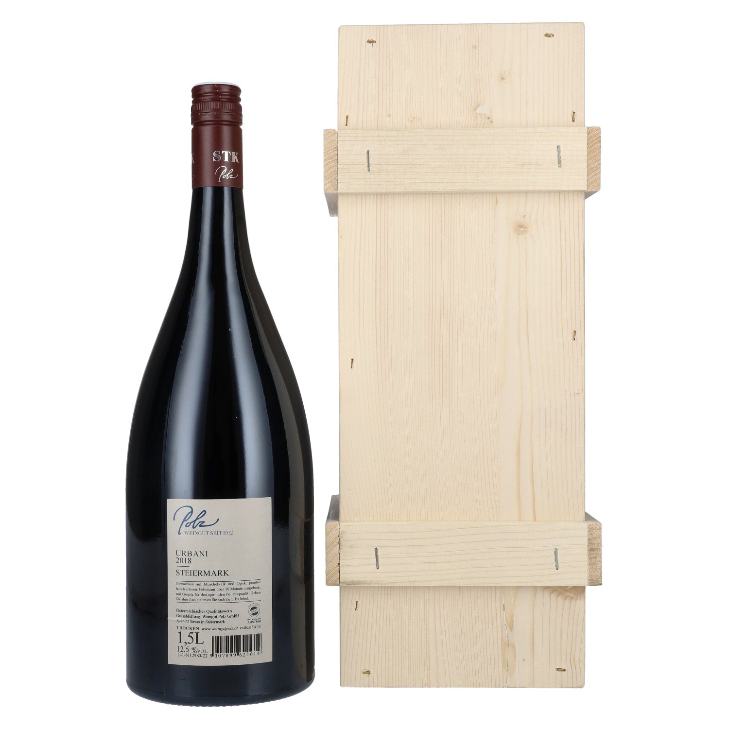 Polz Urbani Steiermark 2018 12,5% Vol. 1,5l in Holzkiste