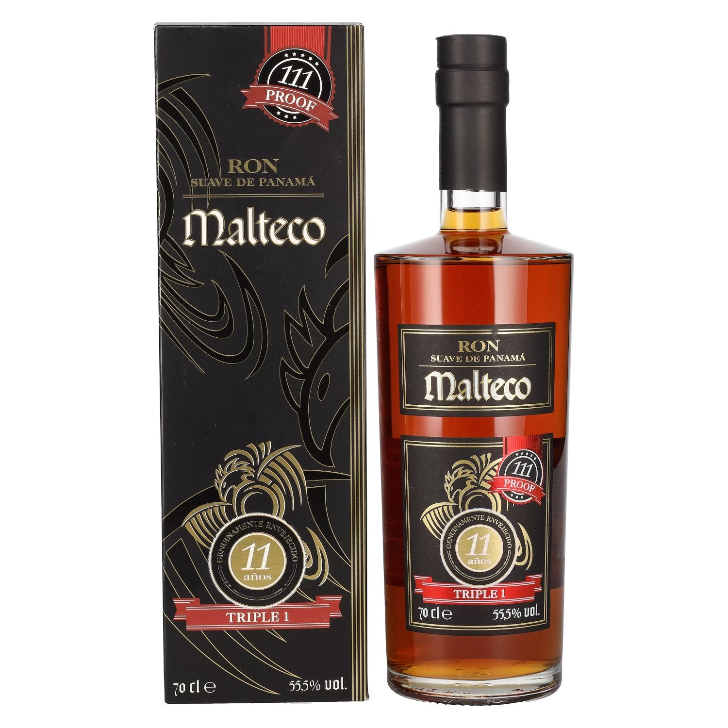 Ron Malteco 11 Years TRIPLE 1 55.5% Vol. 0.7l in gift box