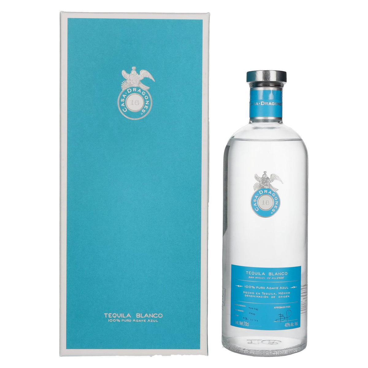 Casa Dragones Tequila BLANCO 100% Pure Blue Agave 40% Vol. 0.7l in gift box