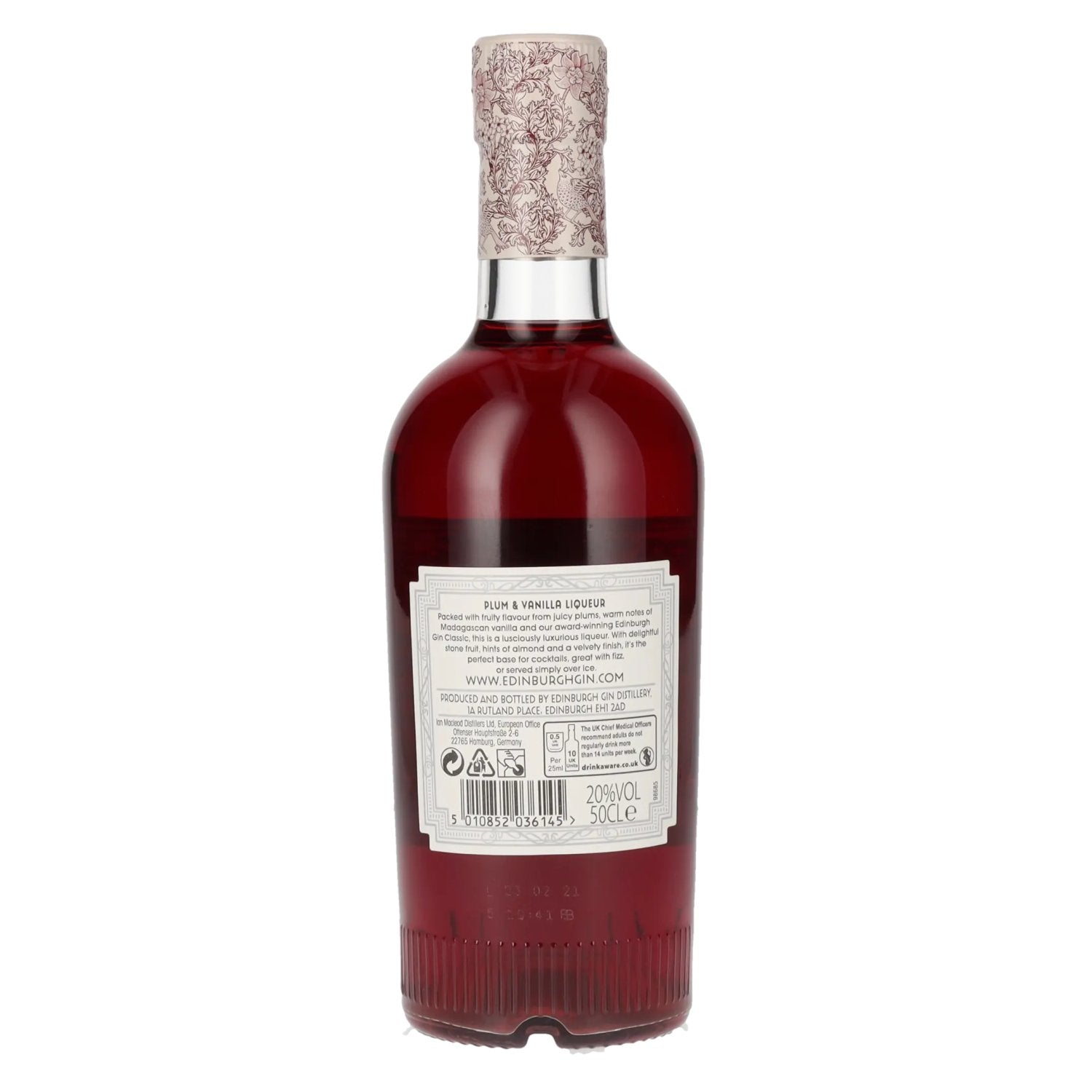 Edinburgh Gin PLUM & VANILLA Liqueur 20% Vol. 0,5l