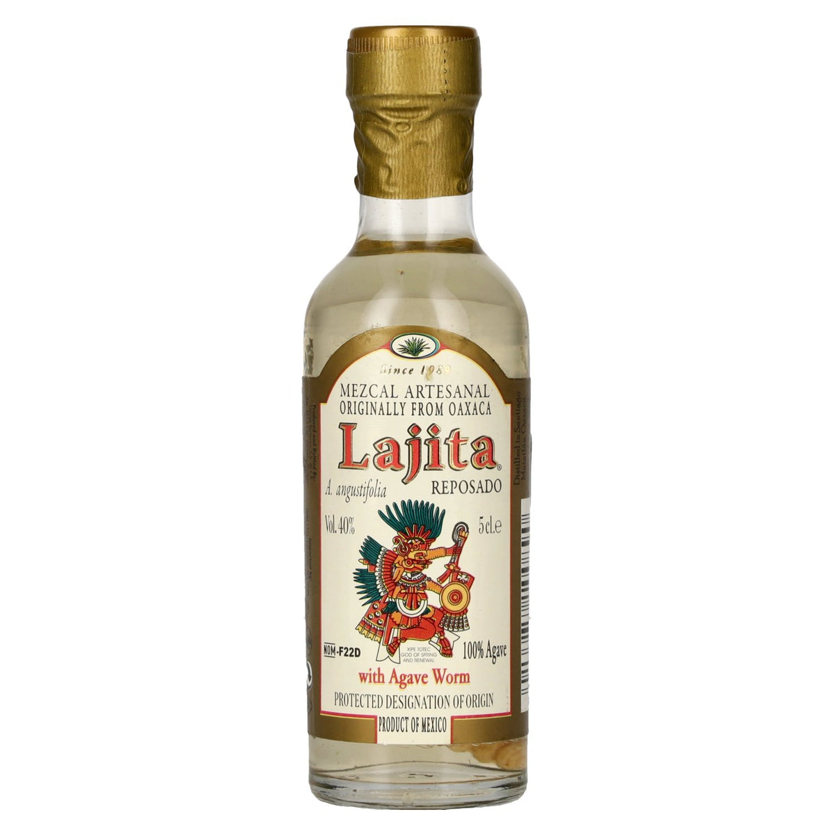 Lajita Mezcal Oaxaqueño with Agave Worm 40% Vol. 0.05l