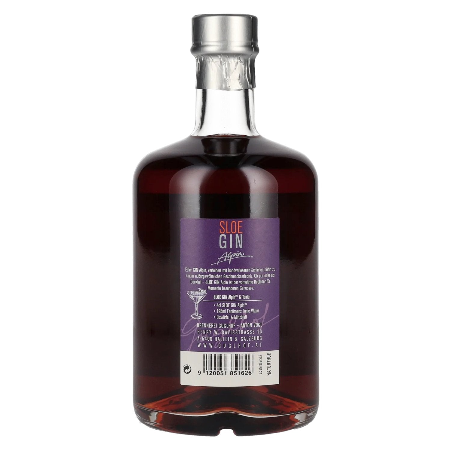 Guglhof Sloe Gin Alpin Premium Gin 30% Vol. 0,7l
