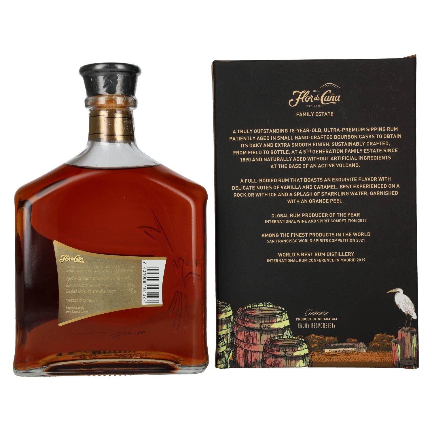 Flor de Caña Centenario 18 Years Old 40% Vol. 0,7l in Geschenkbox