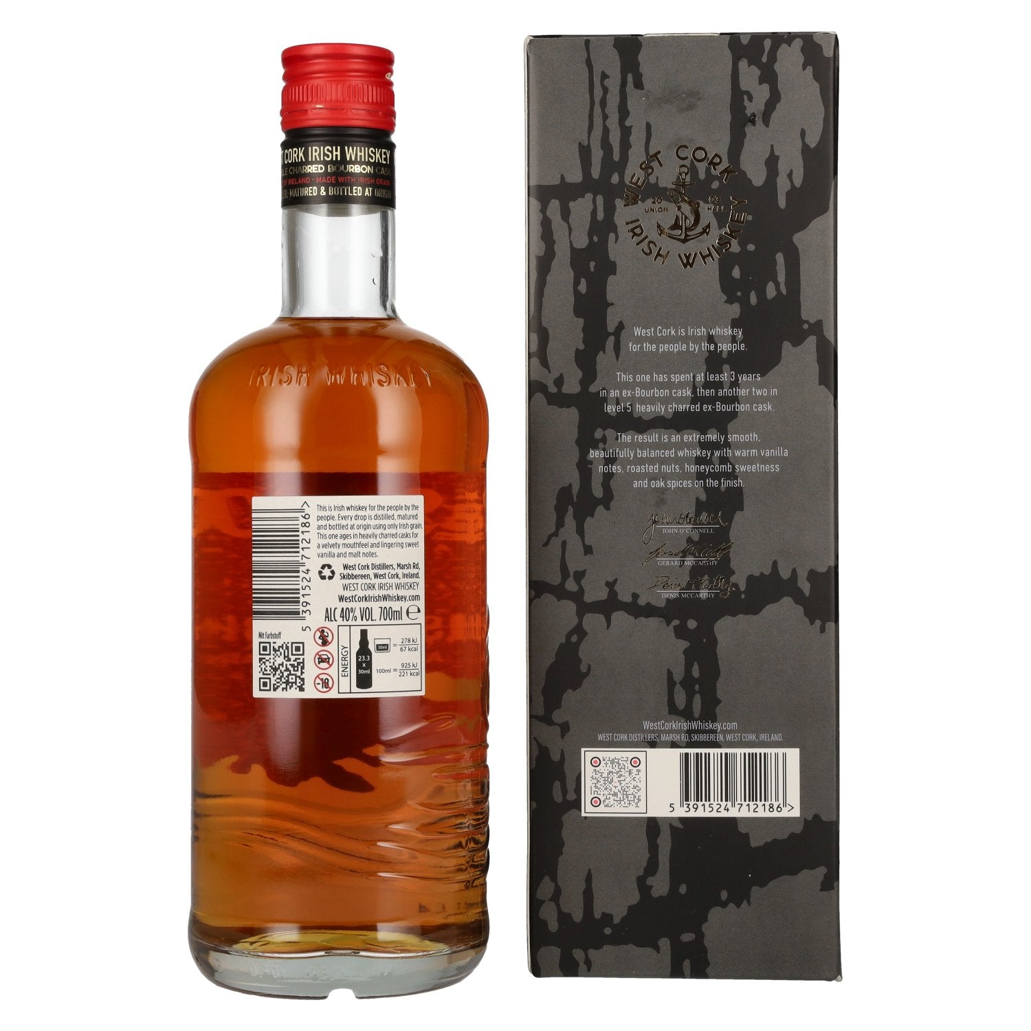 West Cork 5 Years Old Irish Whiskey BLACK CASK Finish 40% Vol. 0,7l in Geschenkbox
