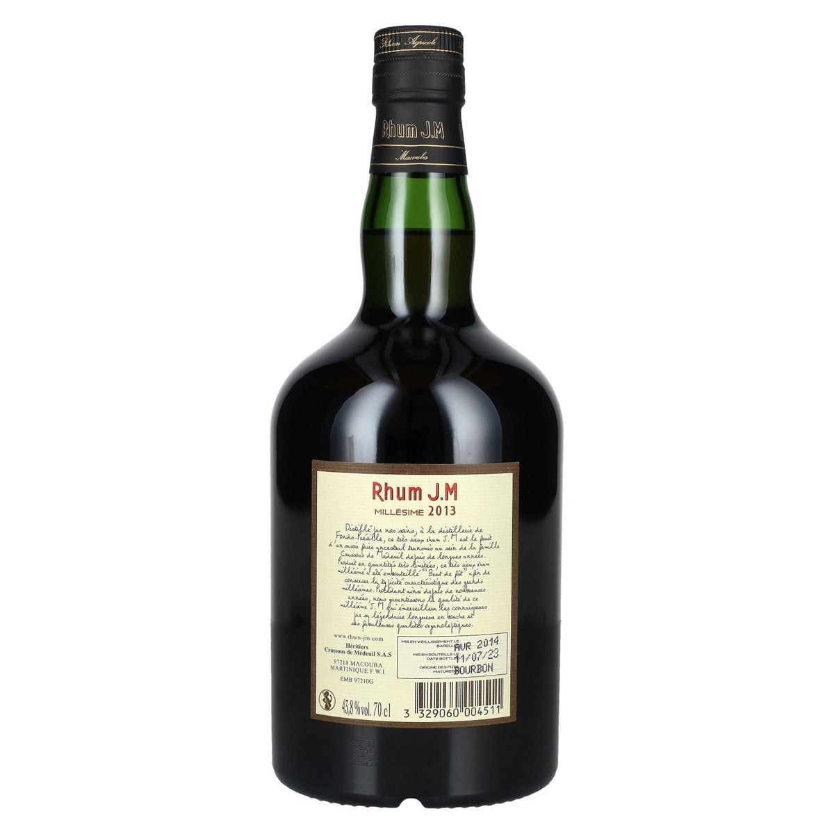 Rhum J.M Vieux Agricole Millésimé 2013 Rum, 43.8% ABV, 0.7 litres