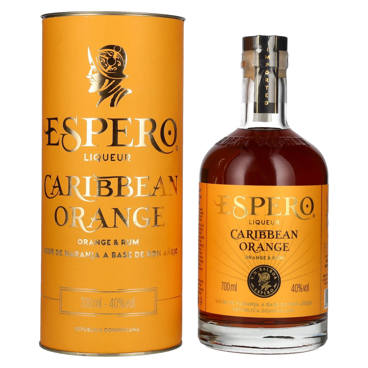 Ron Espero Caribbean Orange & Rum Liqueur 40% Vol. 0,7l in Geschenkbox