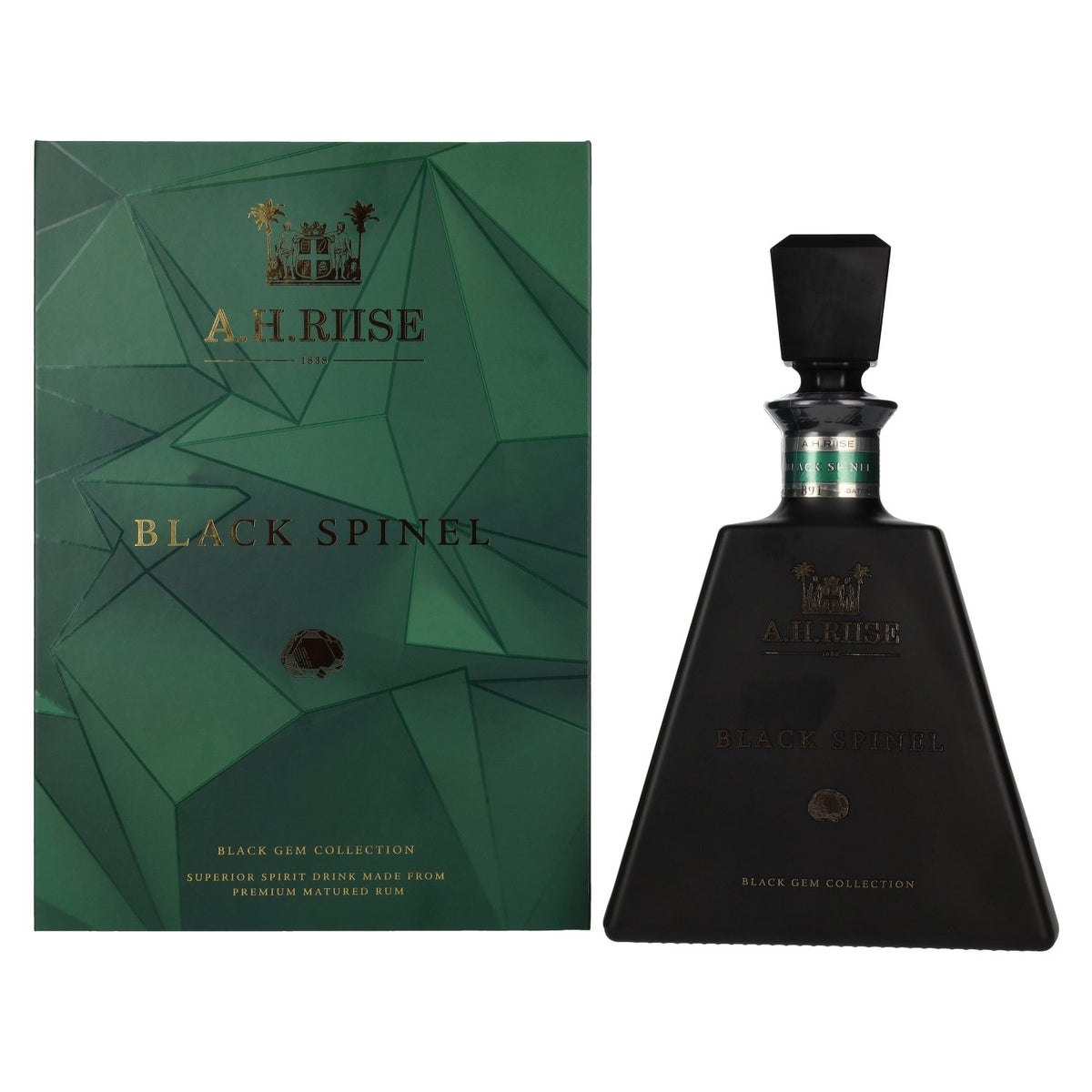 A.H. Riise Black Spinel BLACK GEM COLLECTION Spirit Drink 46.1% vol. 0.7 l in a gift box
