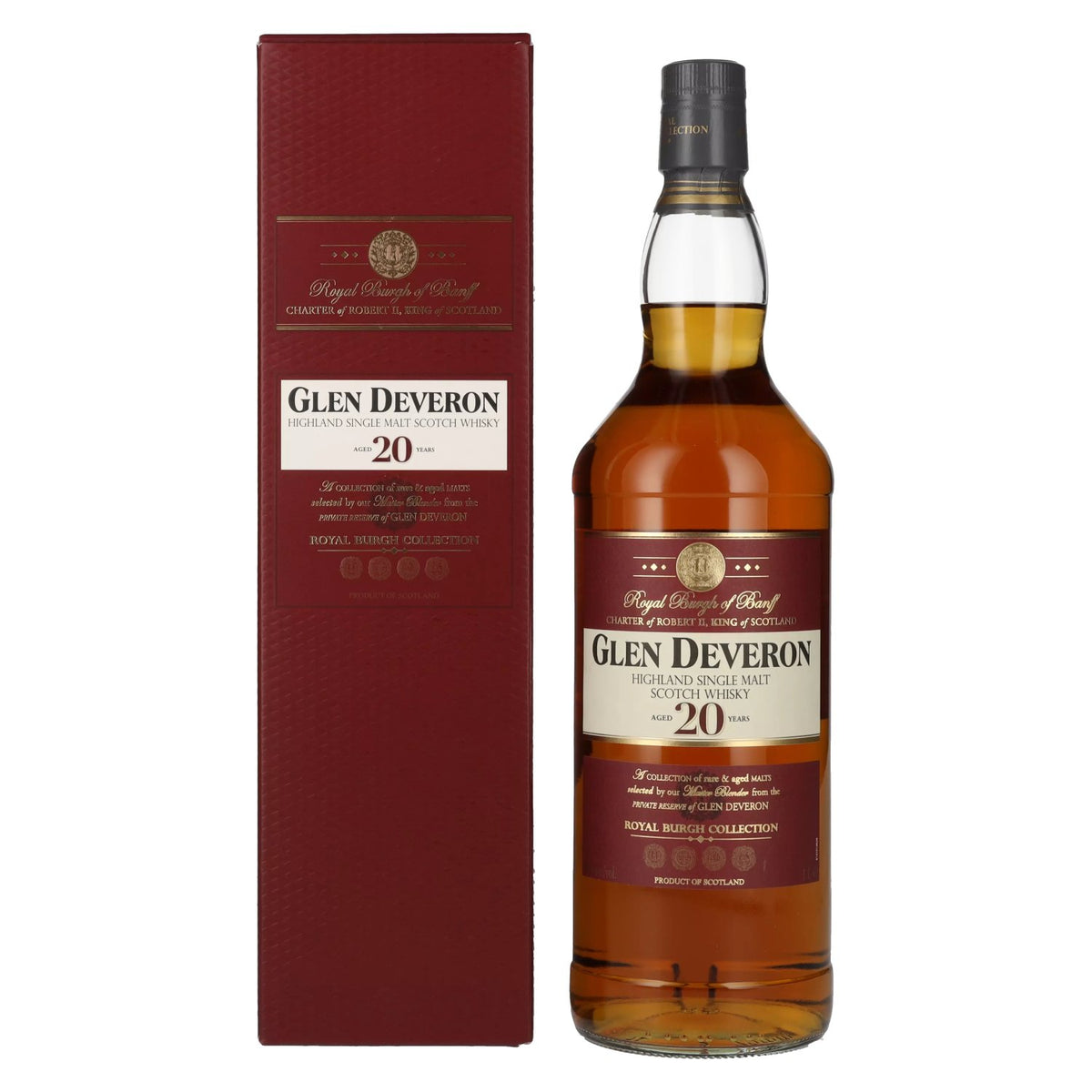 Glen Deveron 20 Years Old Highland Single Malt 40% Vol. 1l in Geschenkbox
