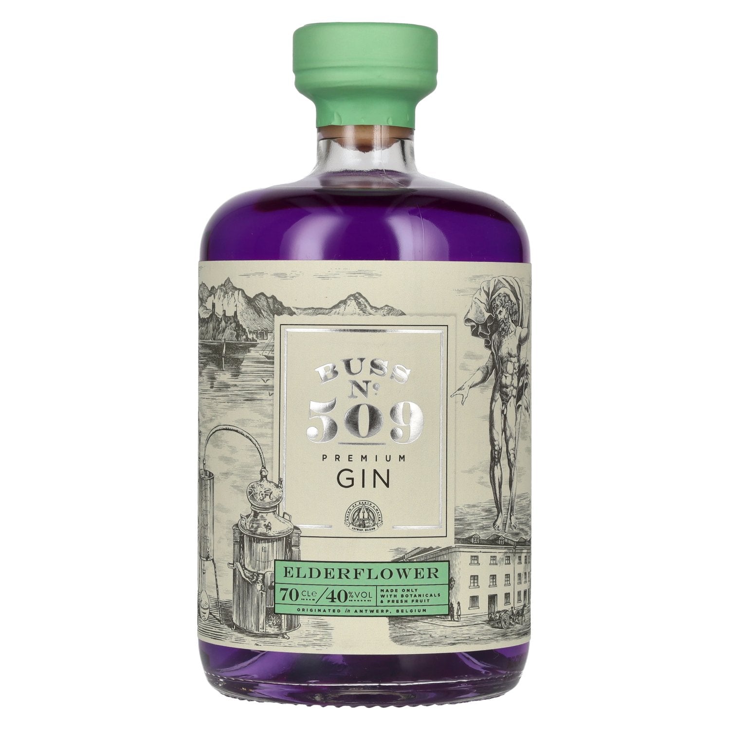 Buss N°509 ELDERFLOWER Belgian Hand-Crafted Premium Gin 40% Vol. 0.7l