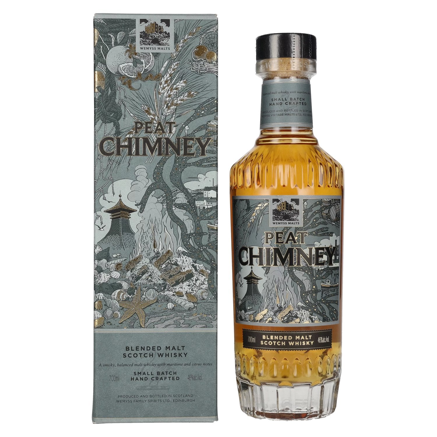 Wemyss Malts PEAT CHIMNEY Blended Malt Scotch Whisky 46% Vol. 0.7l