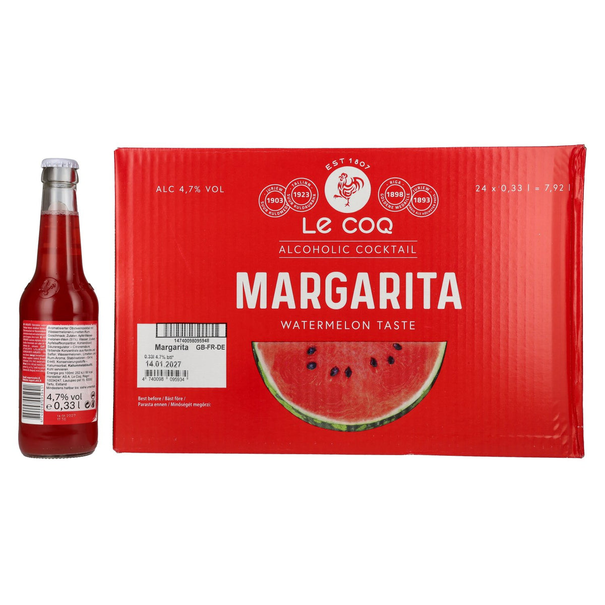 Le Coq MARGARITA 4.7% ABV 24 x 0.33 l