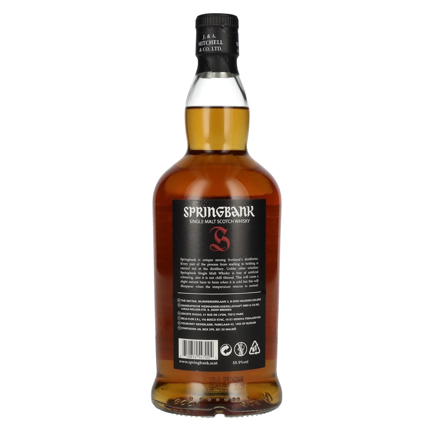 Springbank 12 Years Old CASK STRENGTH Campbeltown Single Malt Scotch Whisky 55,9% Vol. 0,7l