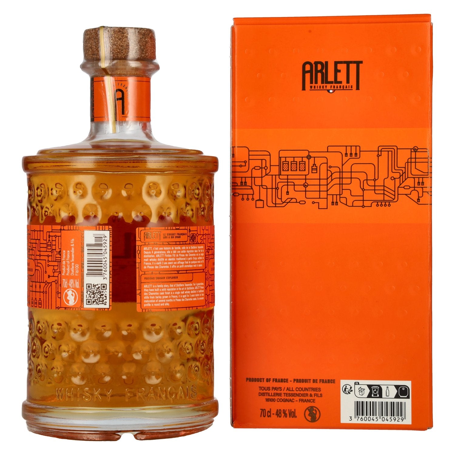 ARLETT Pineau des Charentes Cask Finish Single Malt Whisky 48% Vol. 0.7l in gift box