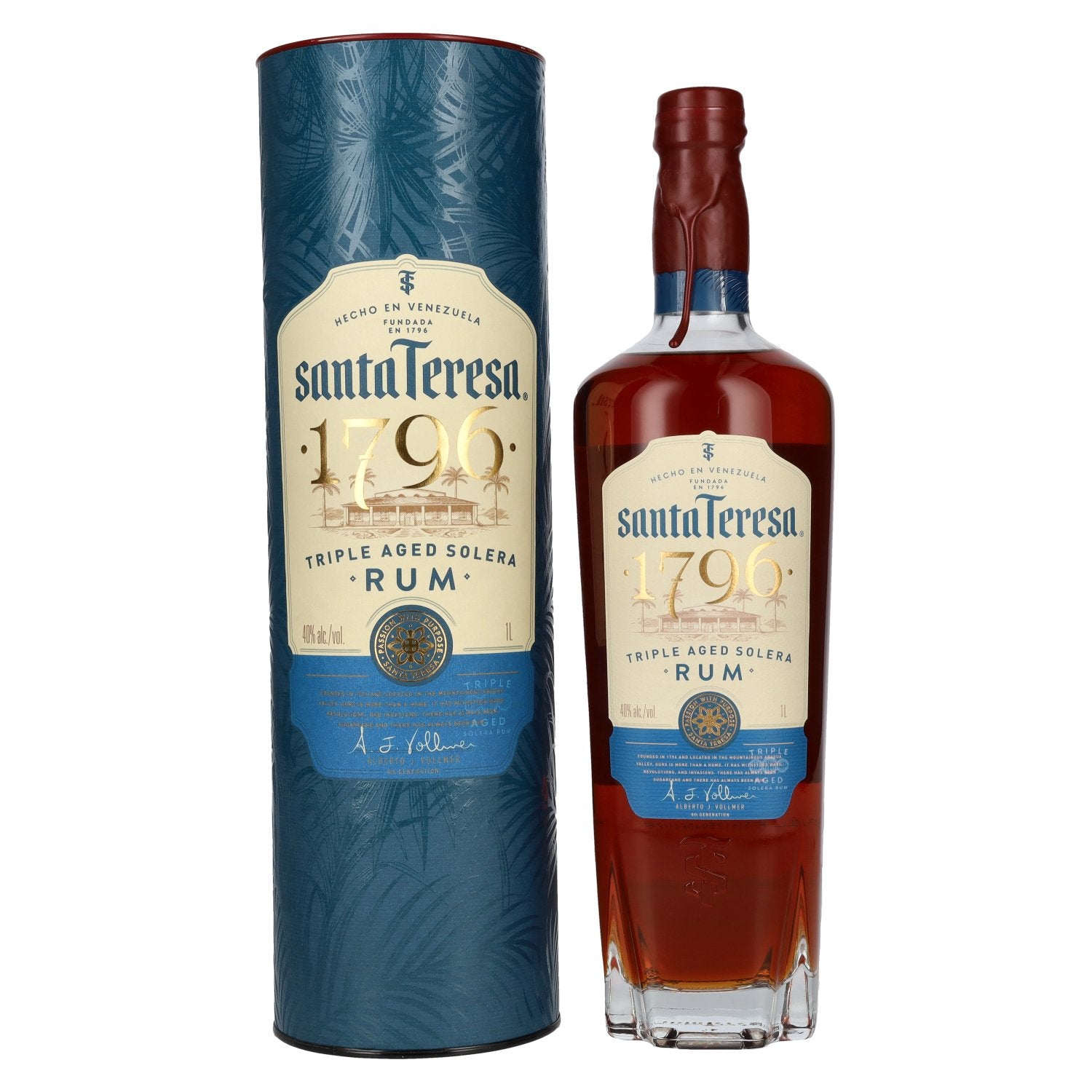 Santa Teresa 1796 Triple Aged Solera Rum 40% Vol. 1l in gift box