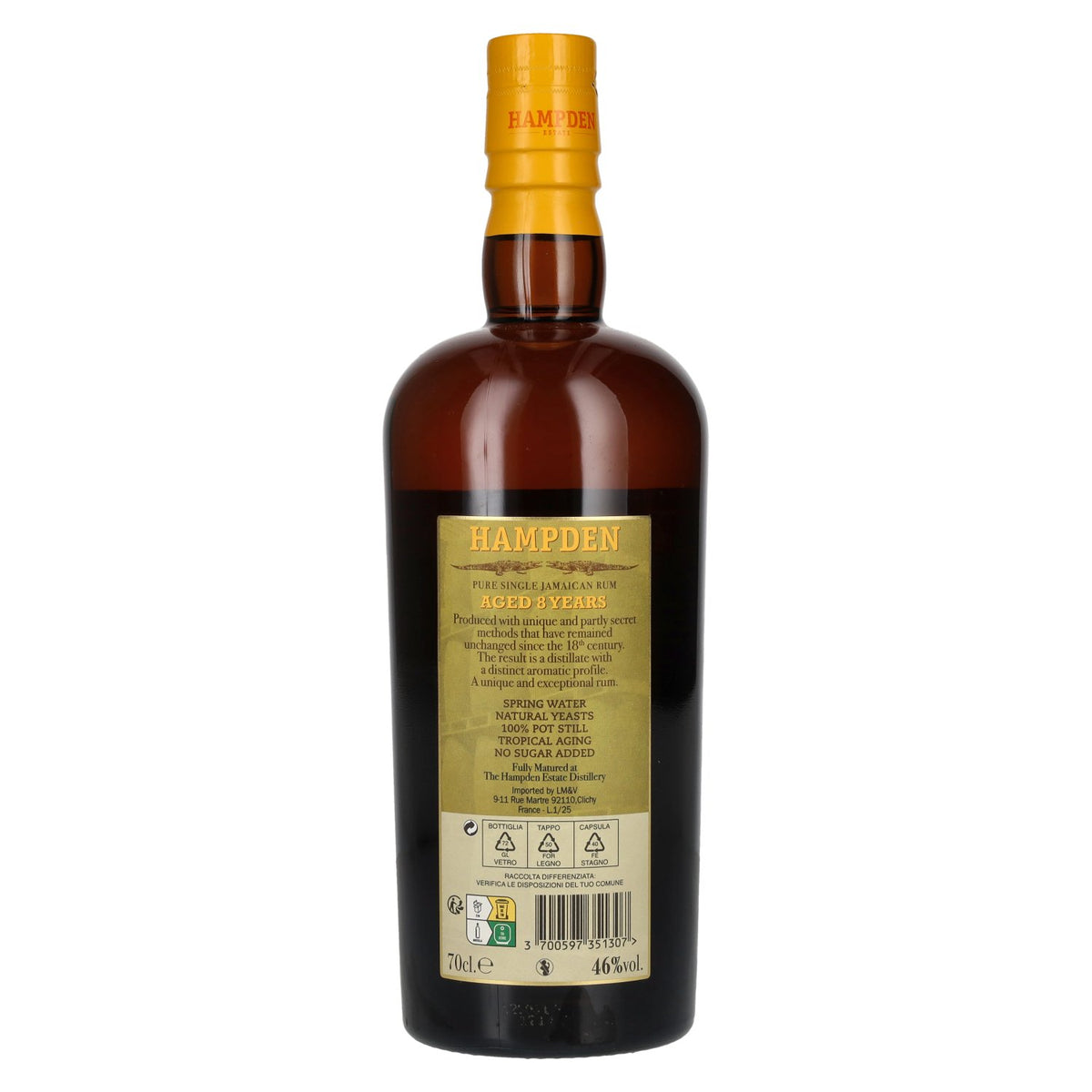 Hampden Estate Rum 8-Year-Old Pure Single Jamaican Rum 46% ABV 0.7l