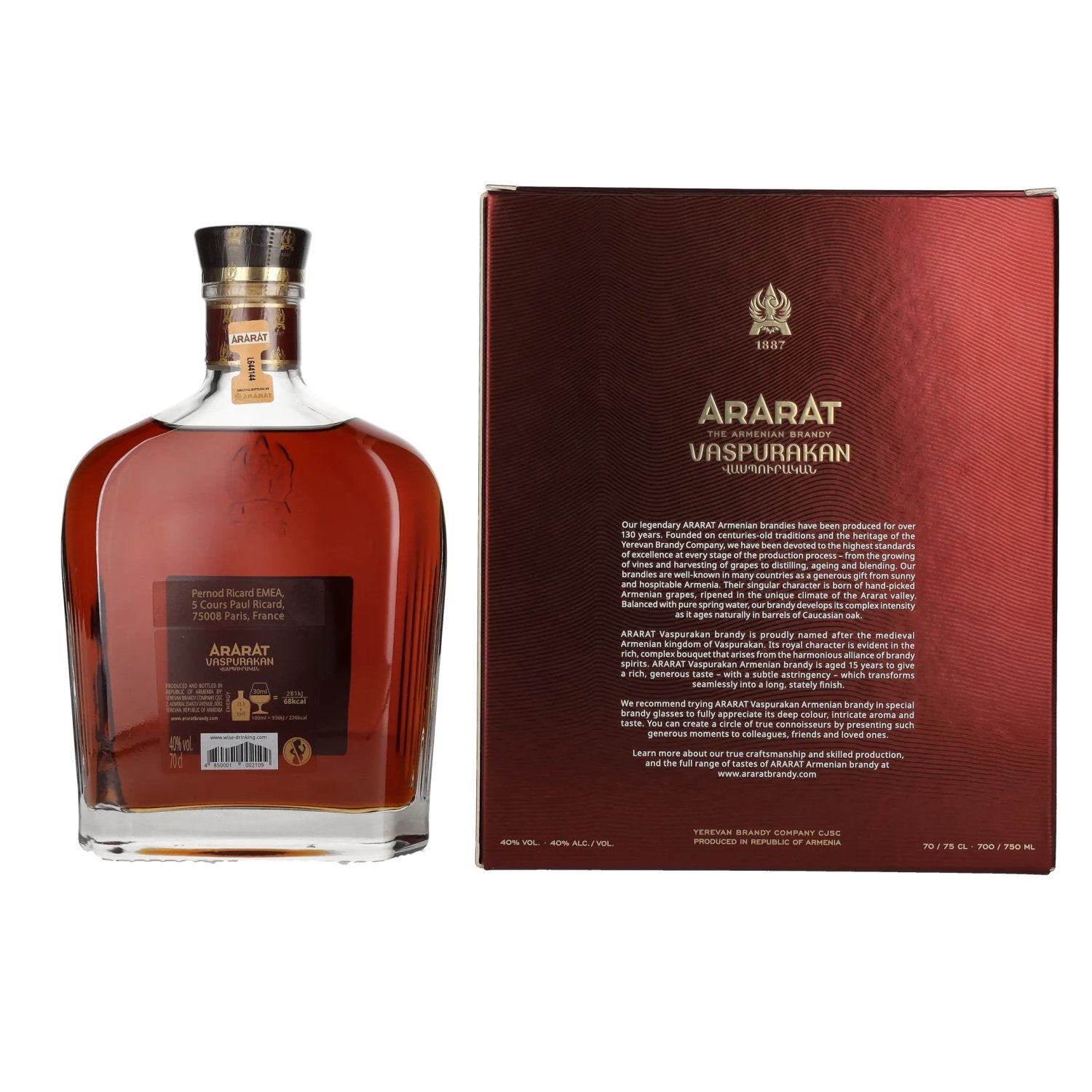 Ararat Vaspurakan 15 Years Old 40% Vol. 0,7l in Geschenkbox