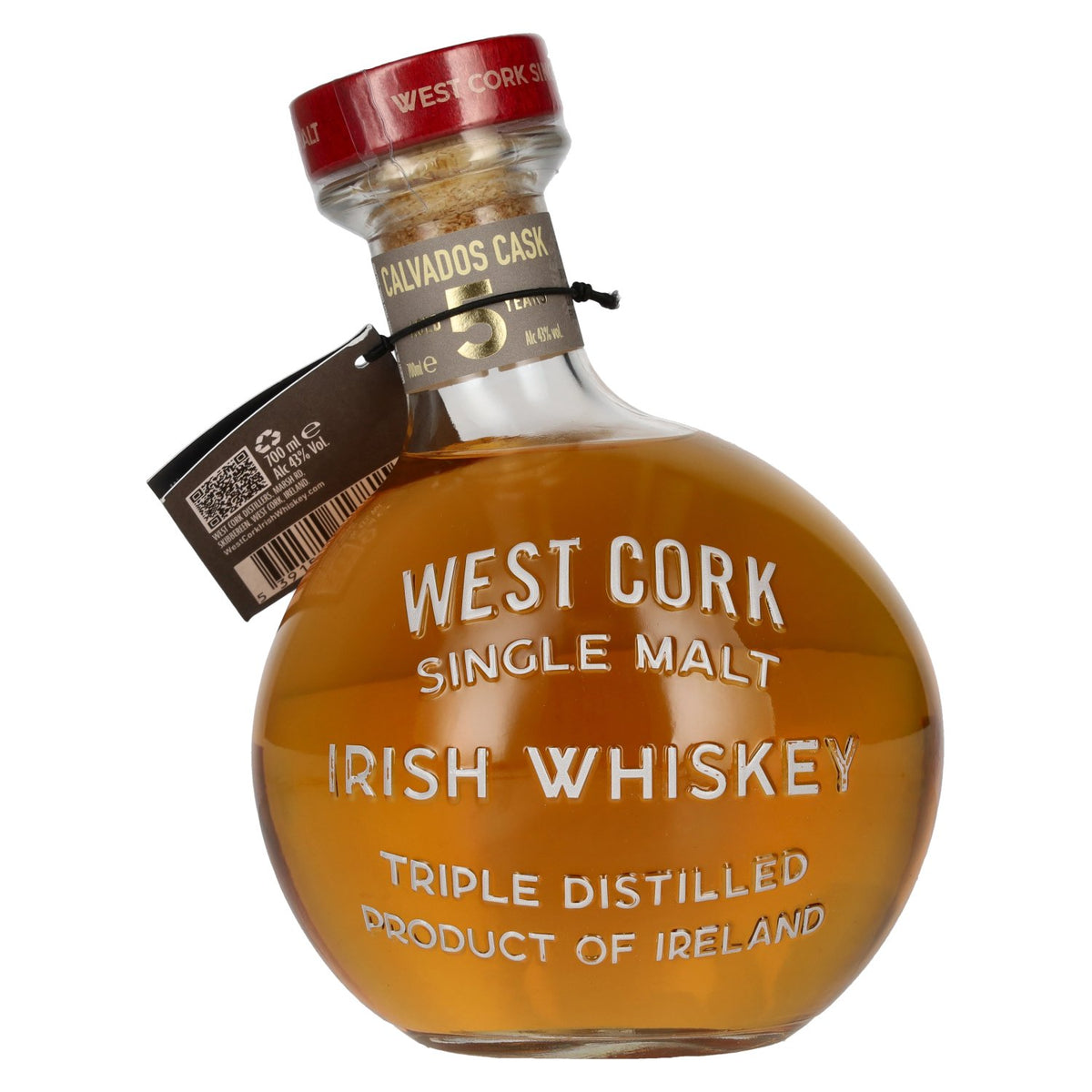 West Cork MARITIME Single Malt Irish Whiskey CALVADOS CASK FINISHED Limited Edition 43% Vol. 0,7l