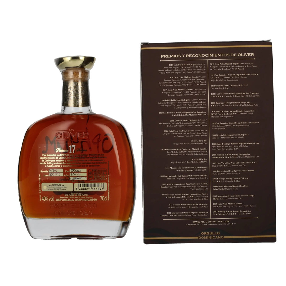 Ophyum 17 Metódo Solera Grand Premiere Rum 40% Vol. 0.7l in Gift Box