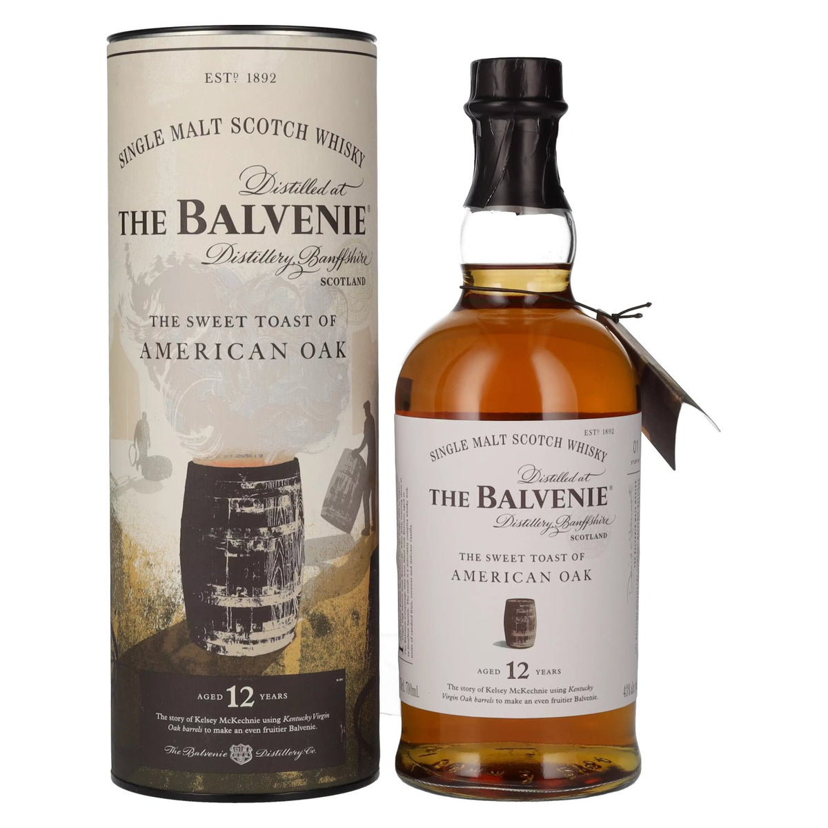 The Balvenie 12 Years Old The Sweet Toast of AMERICAN OAK 43% Vol. 0.7l in gift box