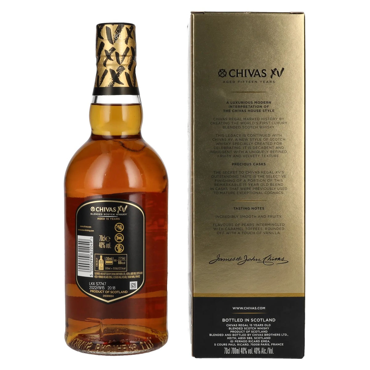 Chivas Regal XV 15 Years Old Blended Scotch Whisky 40% Vol. 0,7l in Geschenkbox