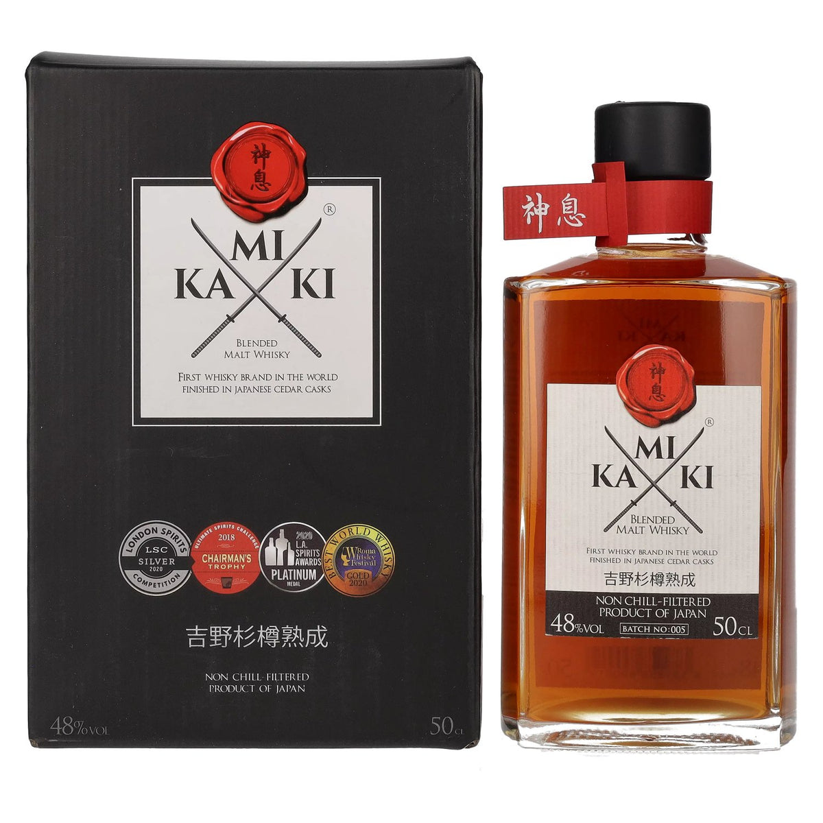KAMIKI Blended Malt Whisky 48% Vol. 0.5L in gift box