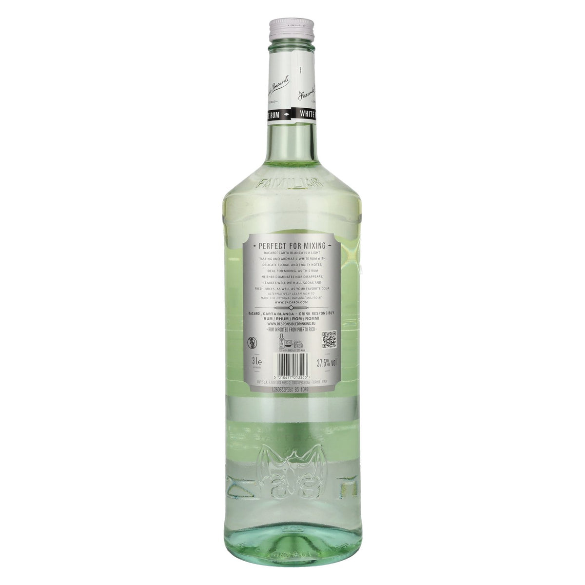 Bacardi Ron Carta Blanca Superior 37.5% ABV 3l