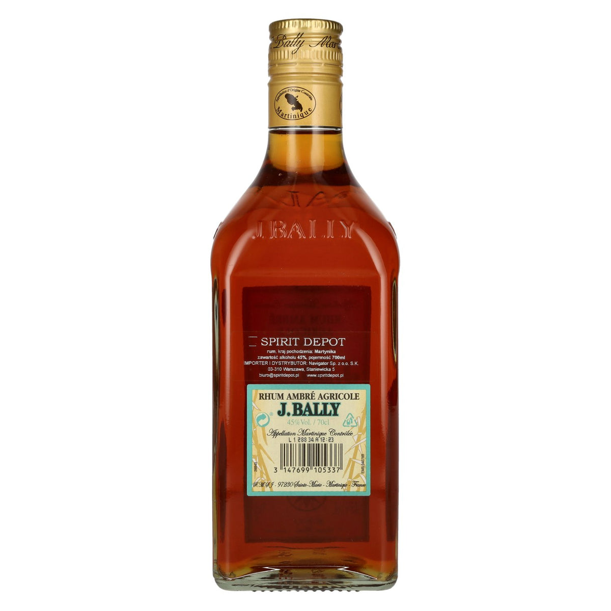 J. Bally Rhum Ambré Agricole Martinique 45% Vol. 0,7l